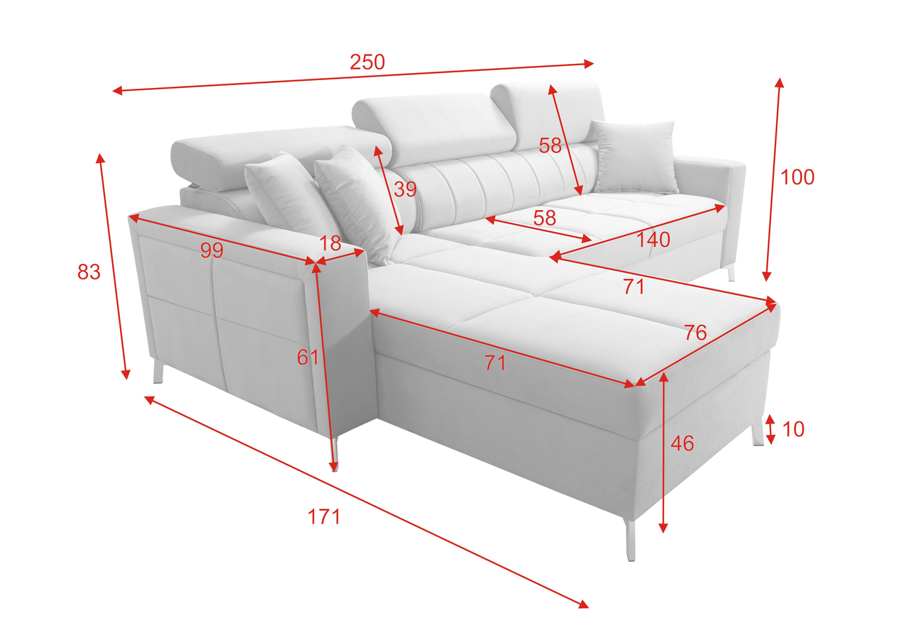 Eckschlafsofa Roberto mini