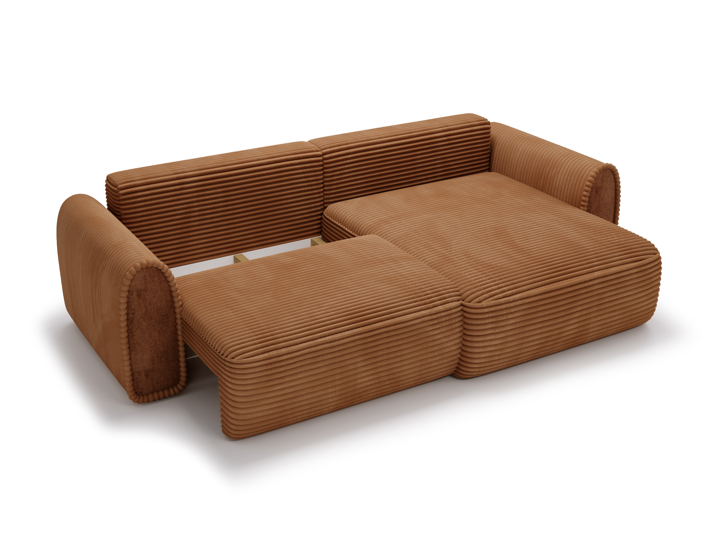 Cord Ecksofa mit Schlaffuktion & Bettkasten Nella