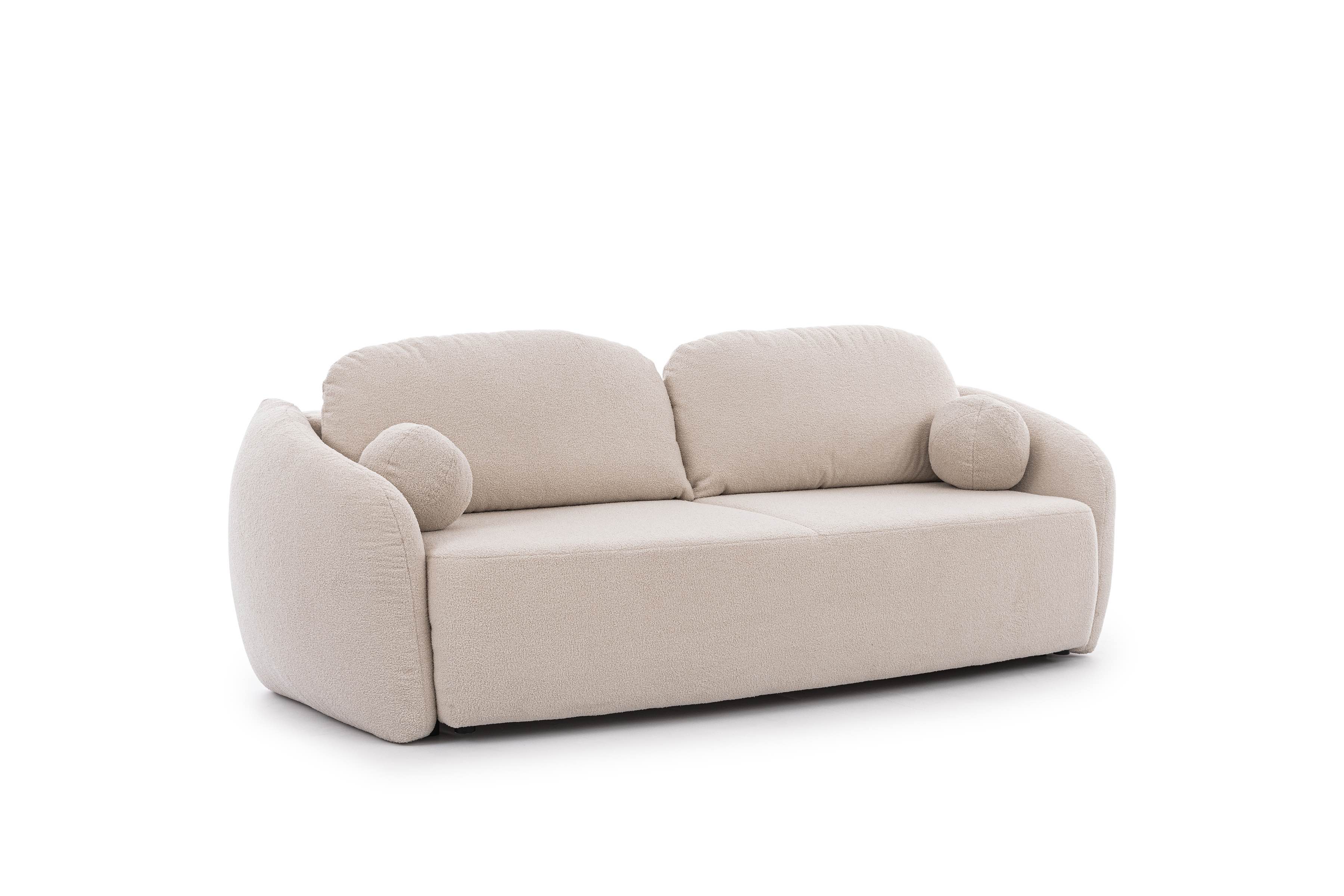 Schlafsofa mit Bettkasten Safran