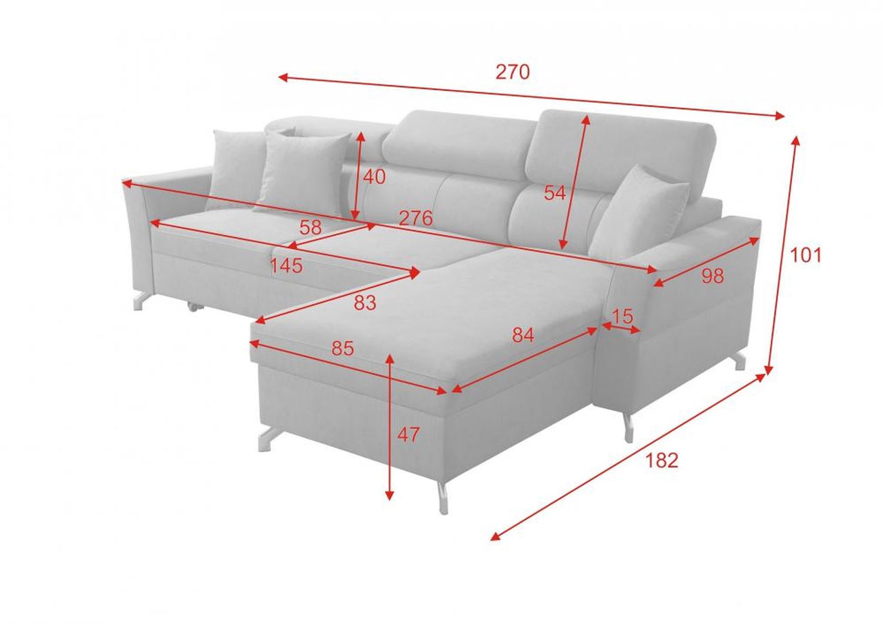 Eckschlafsofa Valentina mini Eckschlafsofa Valentina mini