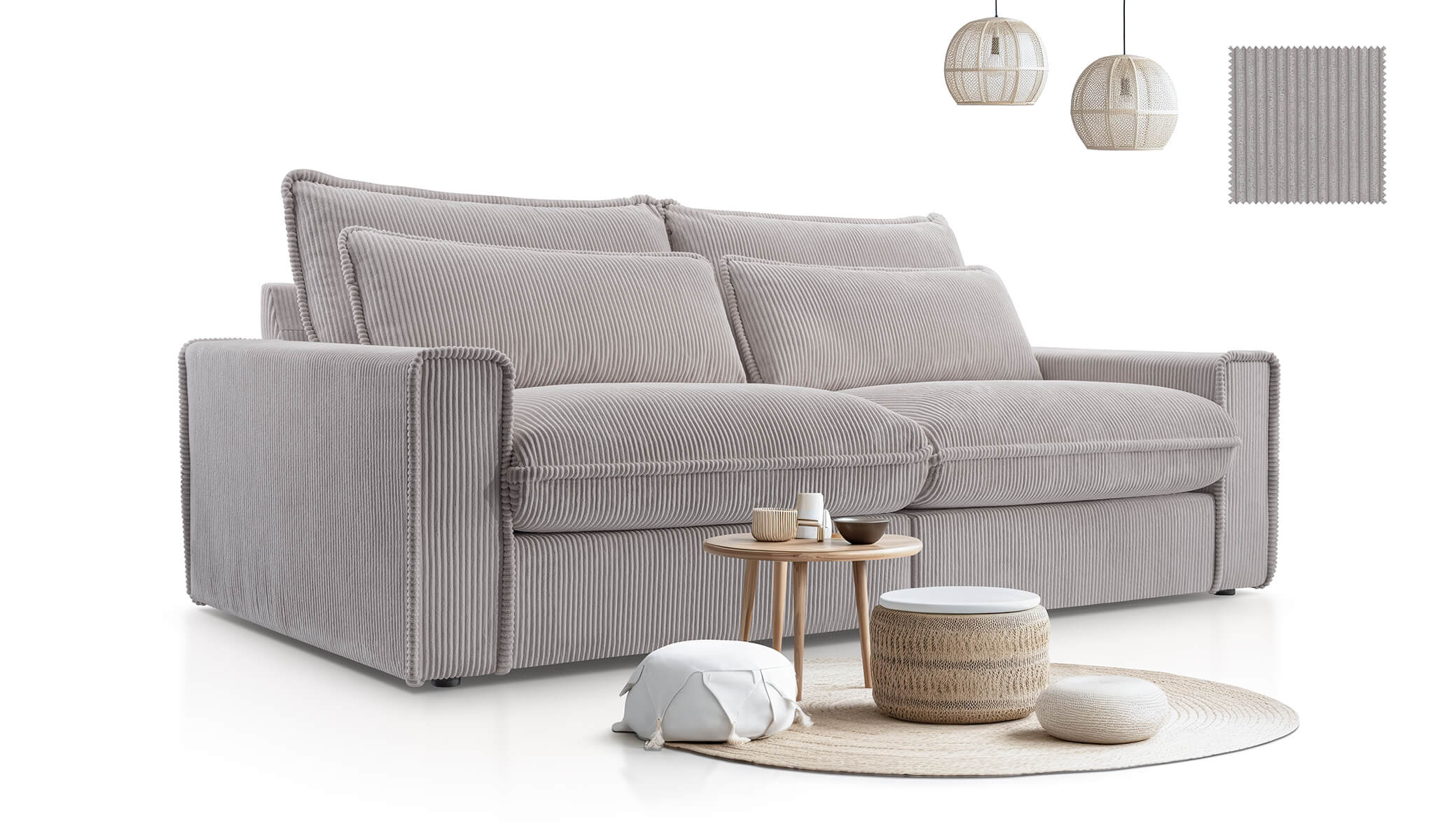 Cord Sofa Lola