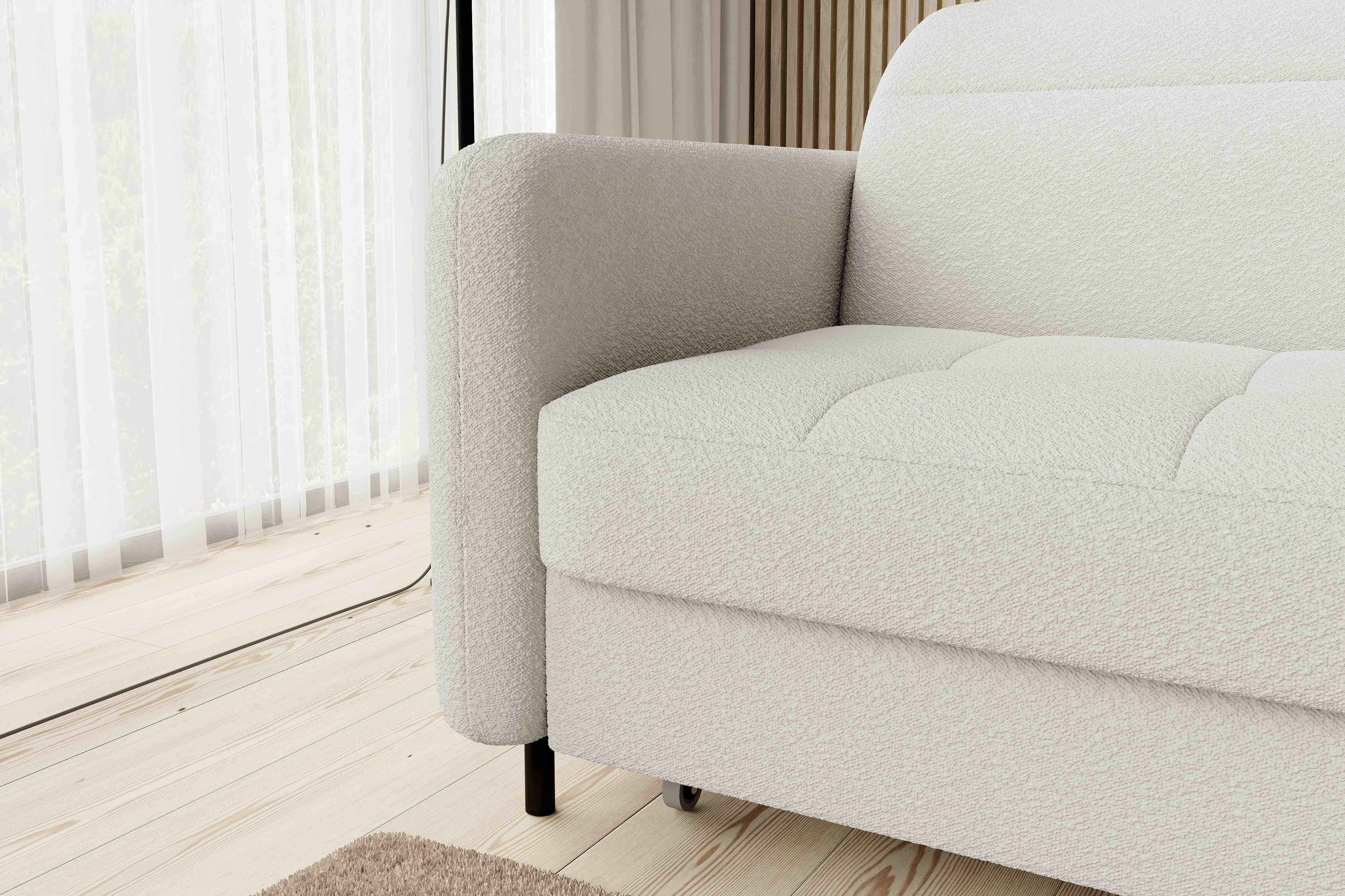 Ecksofa mit schlaffunktion beige detal