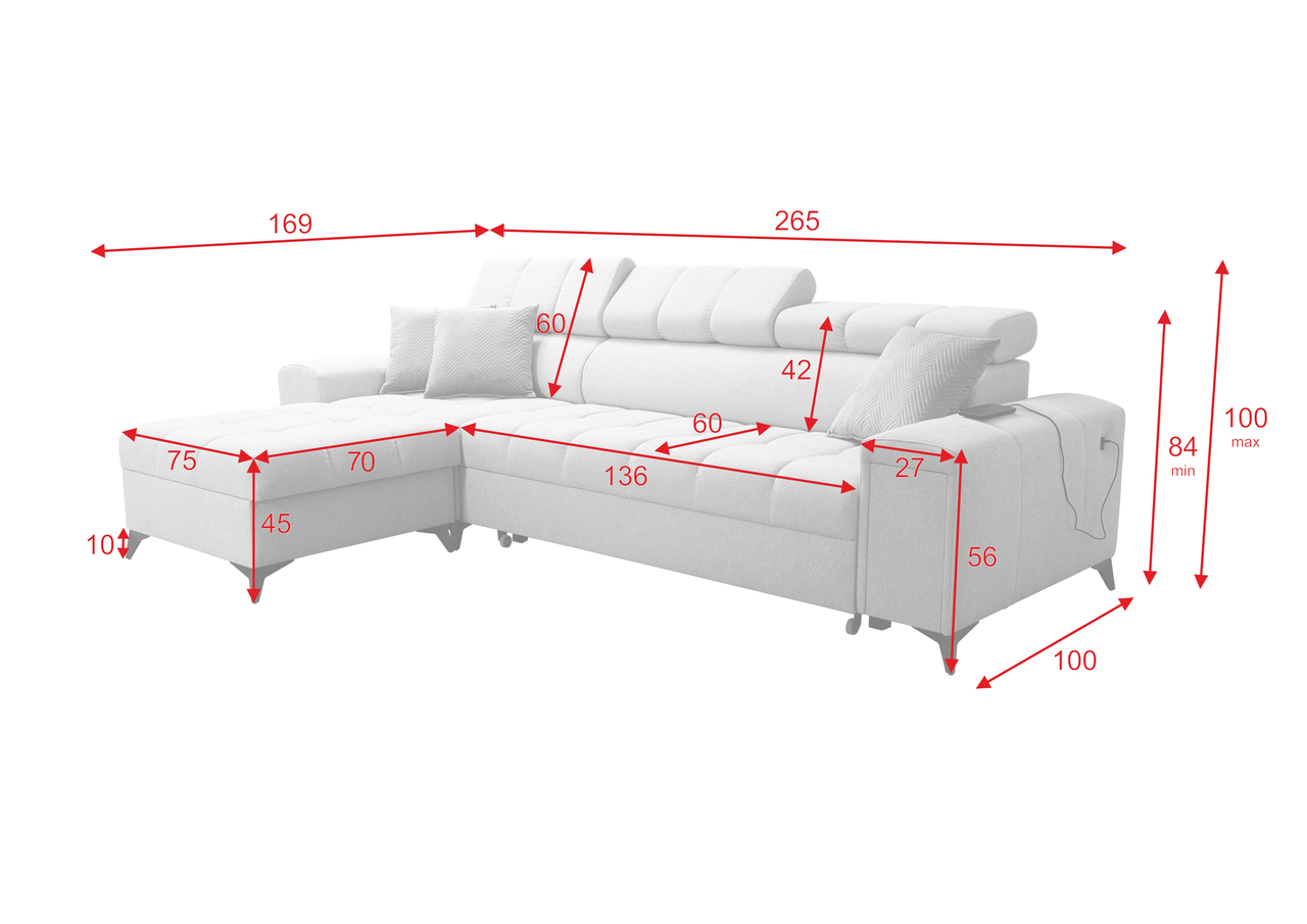 Eckschlafsofa Greco mini