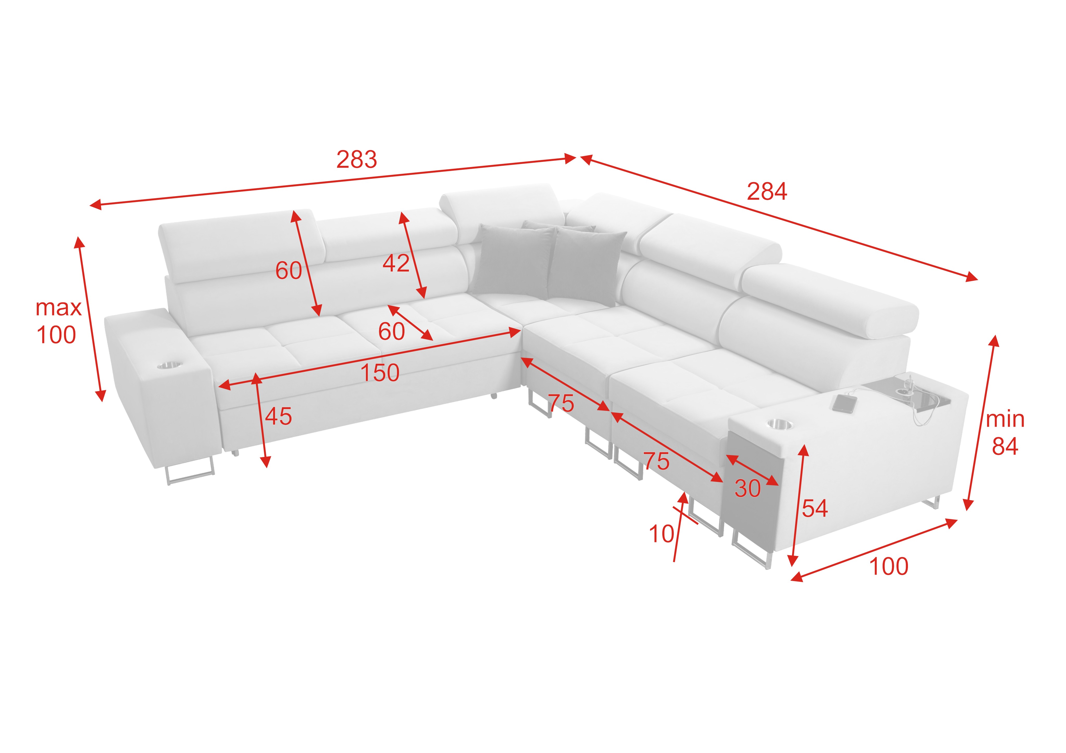 Eckschlafsofa Morena L2