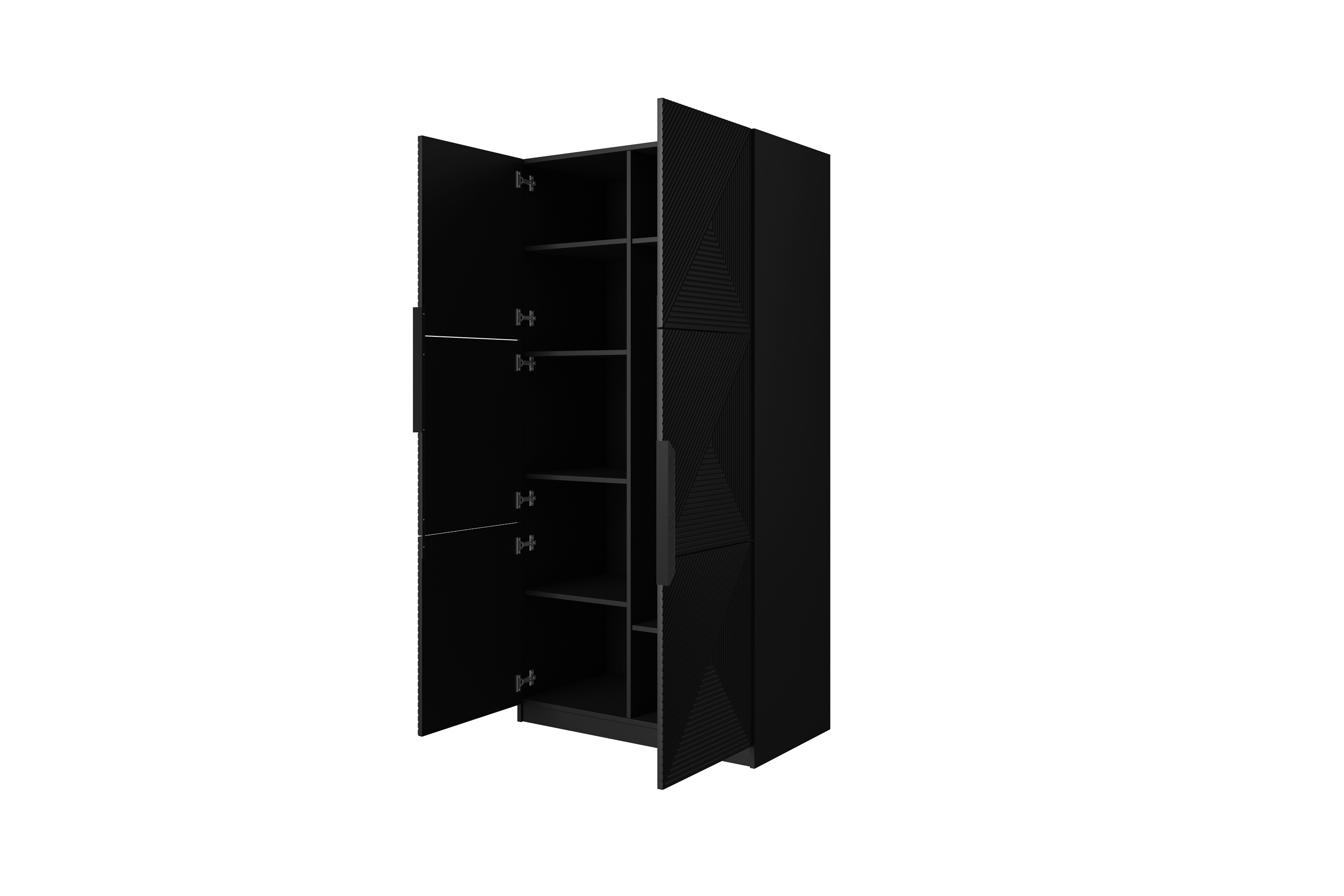 Kleiderschrank schwarz Asha