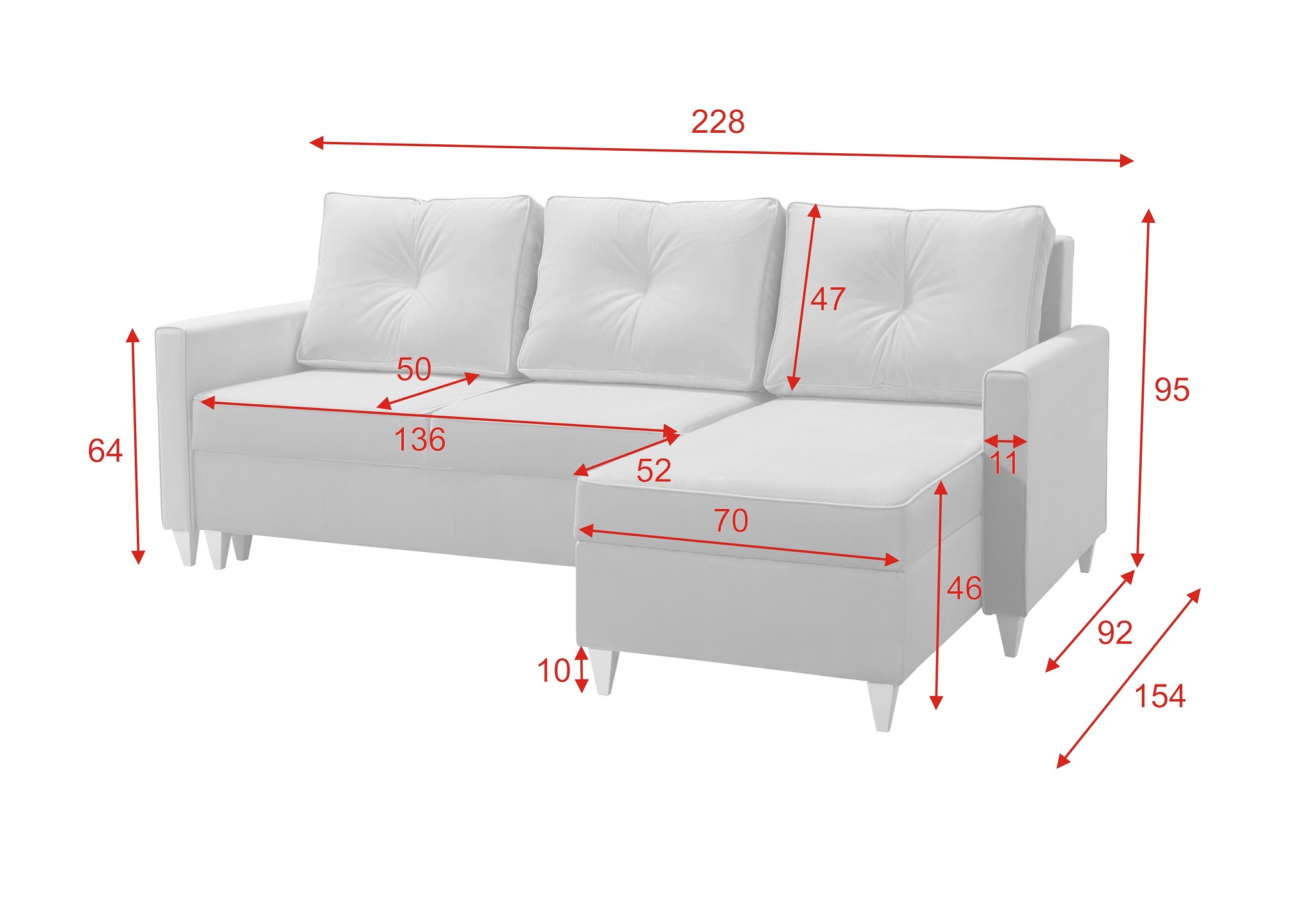 Eckschlafsofa Bragi