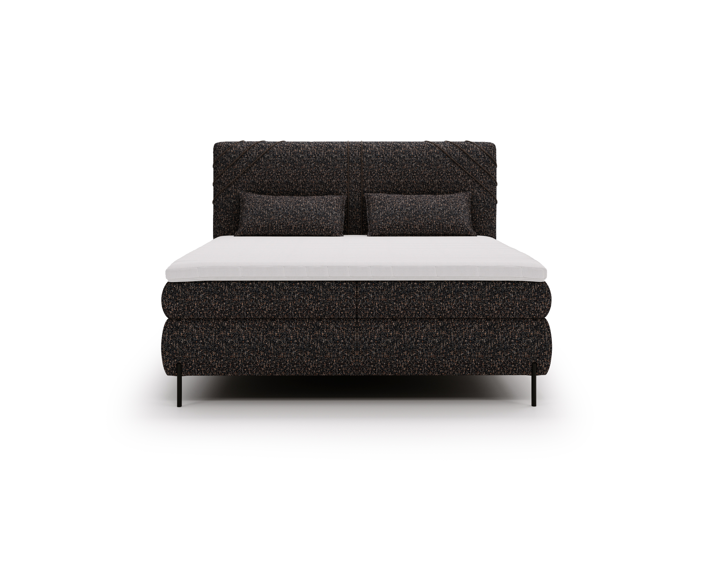 Boxspringbett mit Bettkasten 140x200 Choco