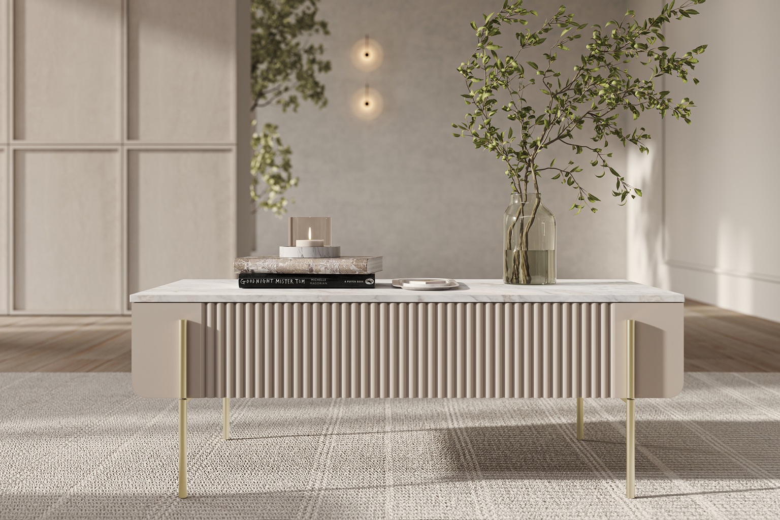 Couchtisch Beige Malmi