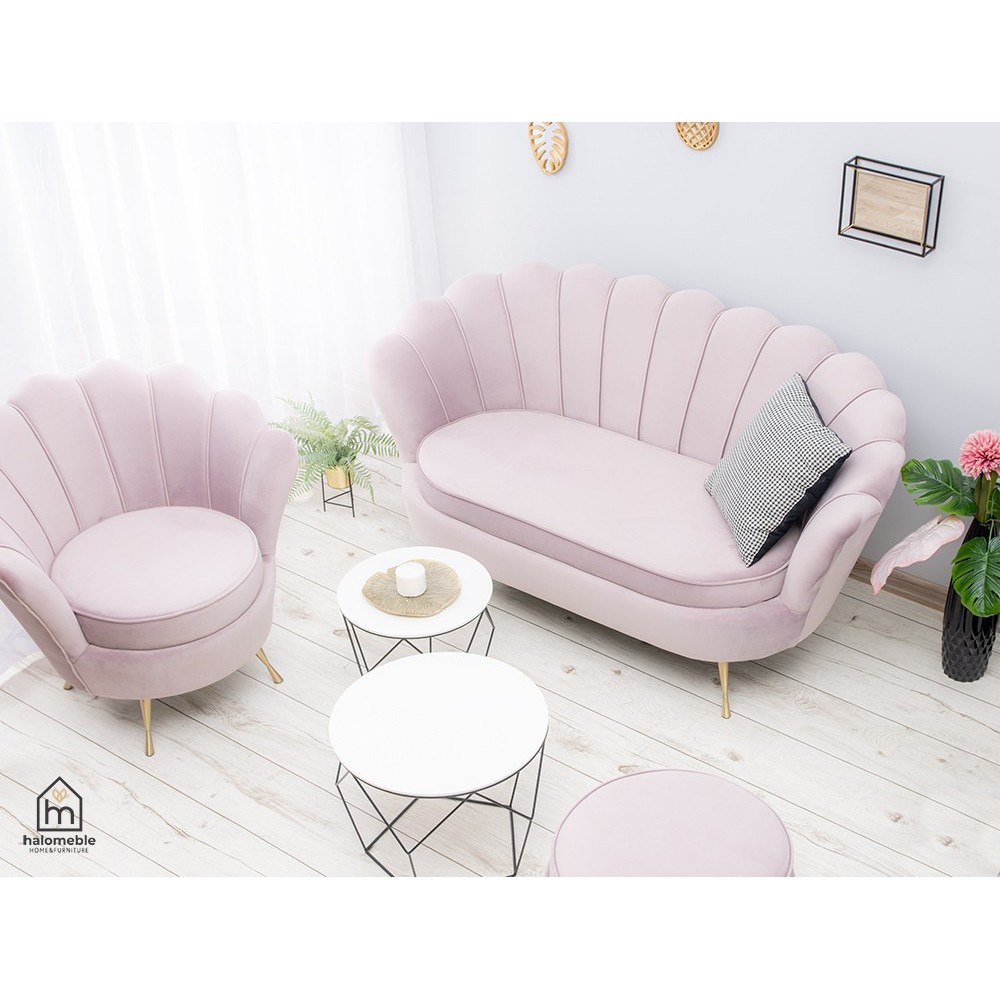 Sofa Shell samt rosa