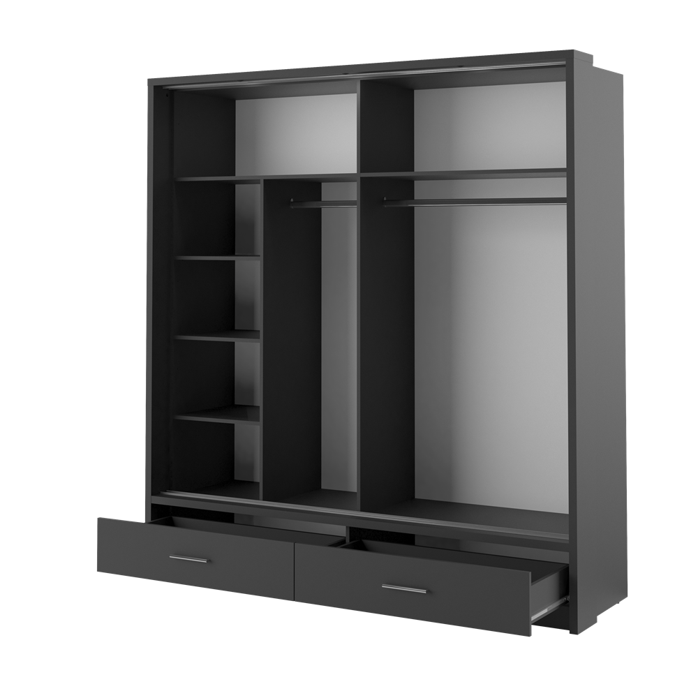 Kleiderschrank Schwarz AR-05