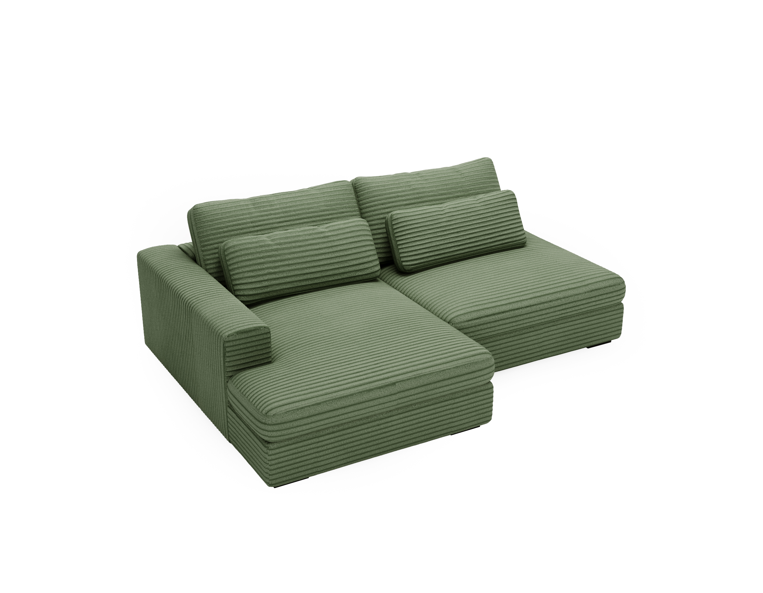 Ecksofa mit Schlaffunktion Grün CORD & Bettkasten Ecksofa mit Schlaffunktion Grün CORD & Bettkasten
