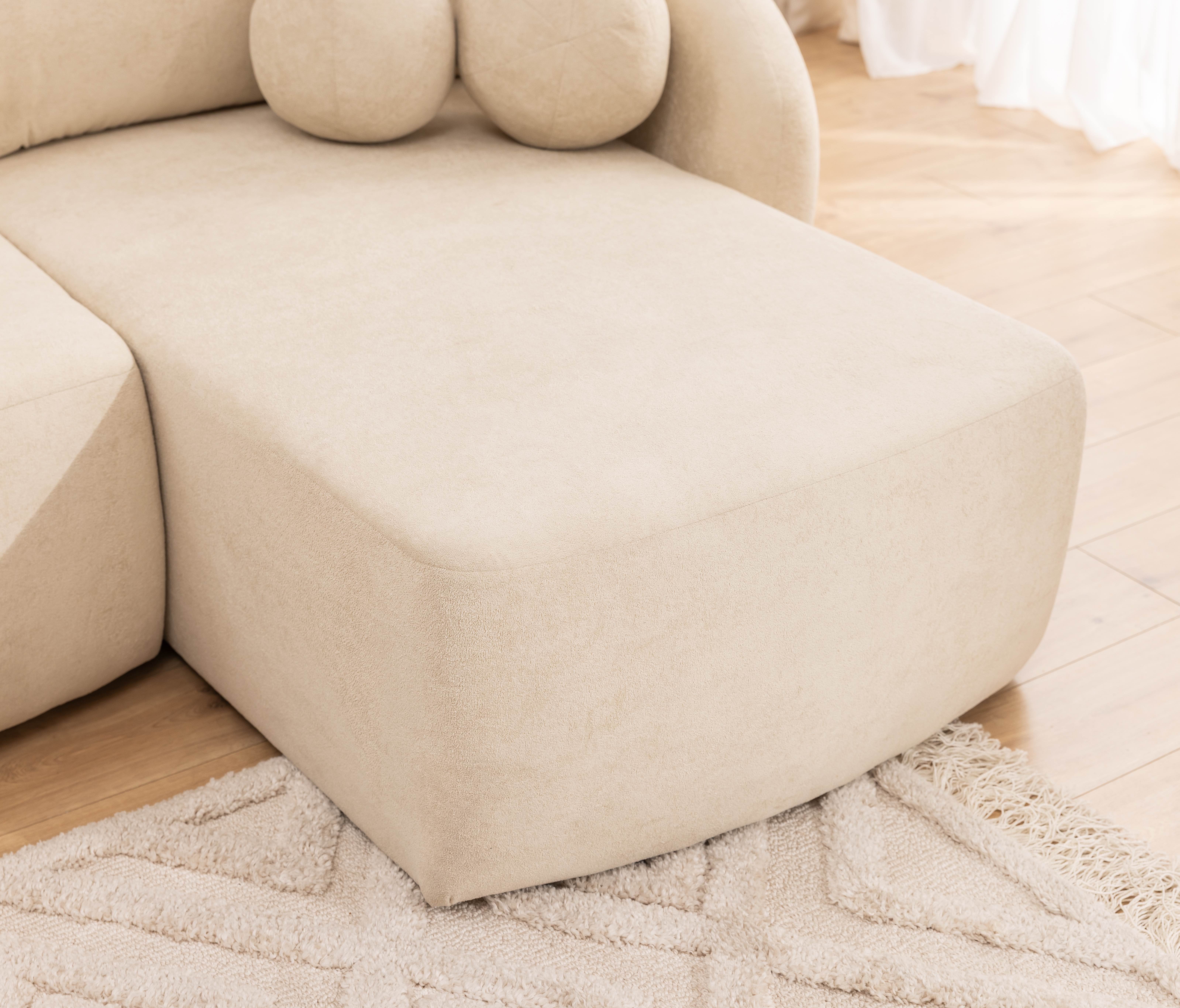 Ecksofa mit Schlaffunktion & Bettkasten Safran Ecksofa mit Schlaffunktion & Bettkasten Safran