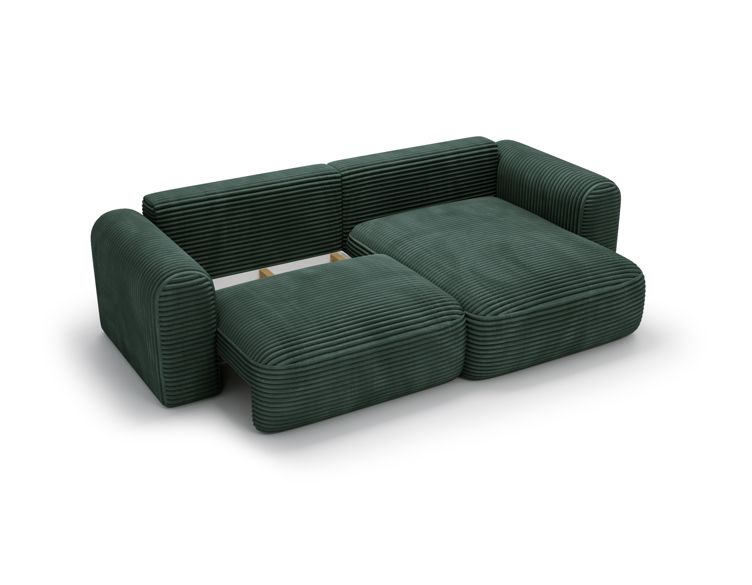 Ecksofa mit Schlaffunktion CORD Grün Next Ecksofa mit Schlaffunktion CORD Grün Next