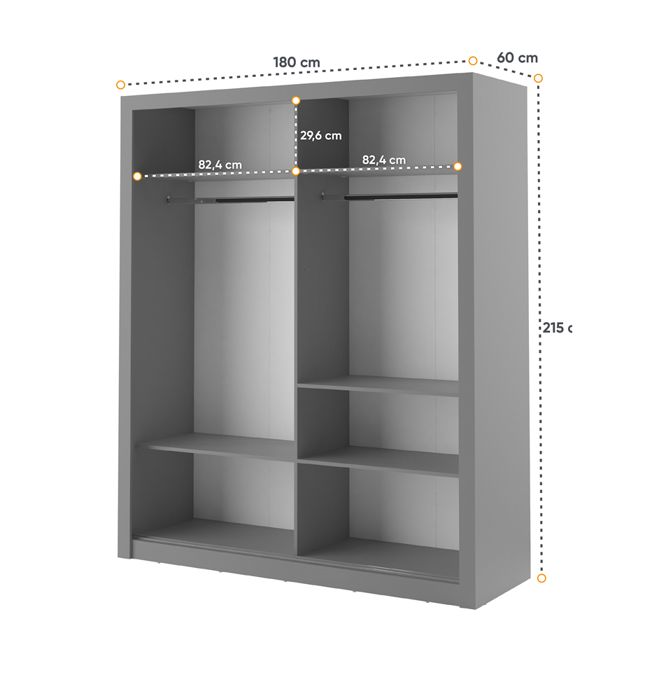 Kleiderschrank grau AR-03