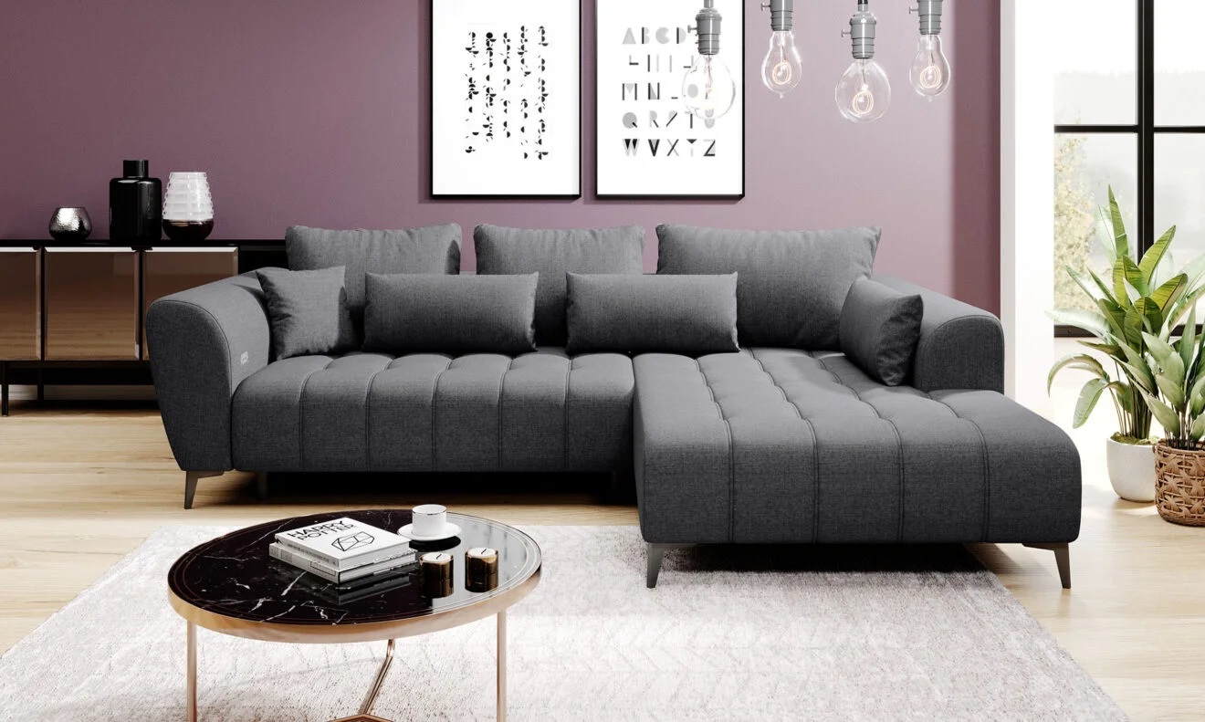  Sofa L-Form »Garath« mit elektrischer Sitztiefenverstellung