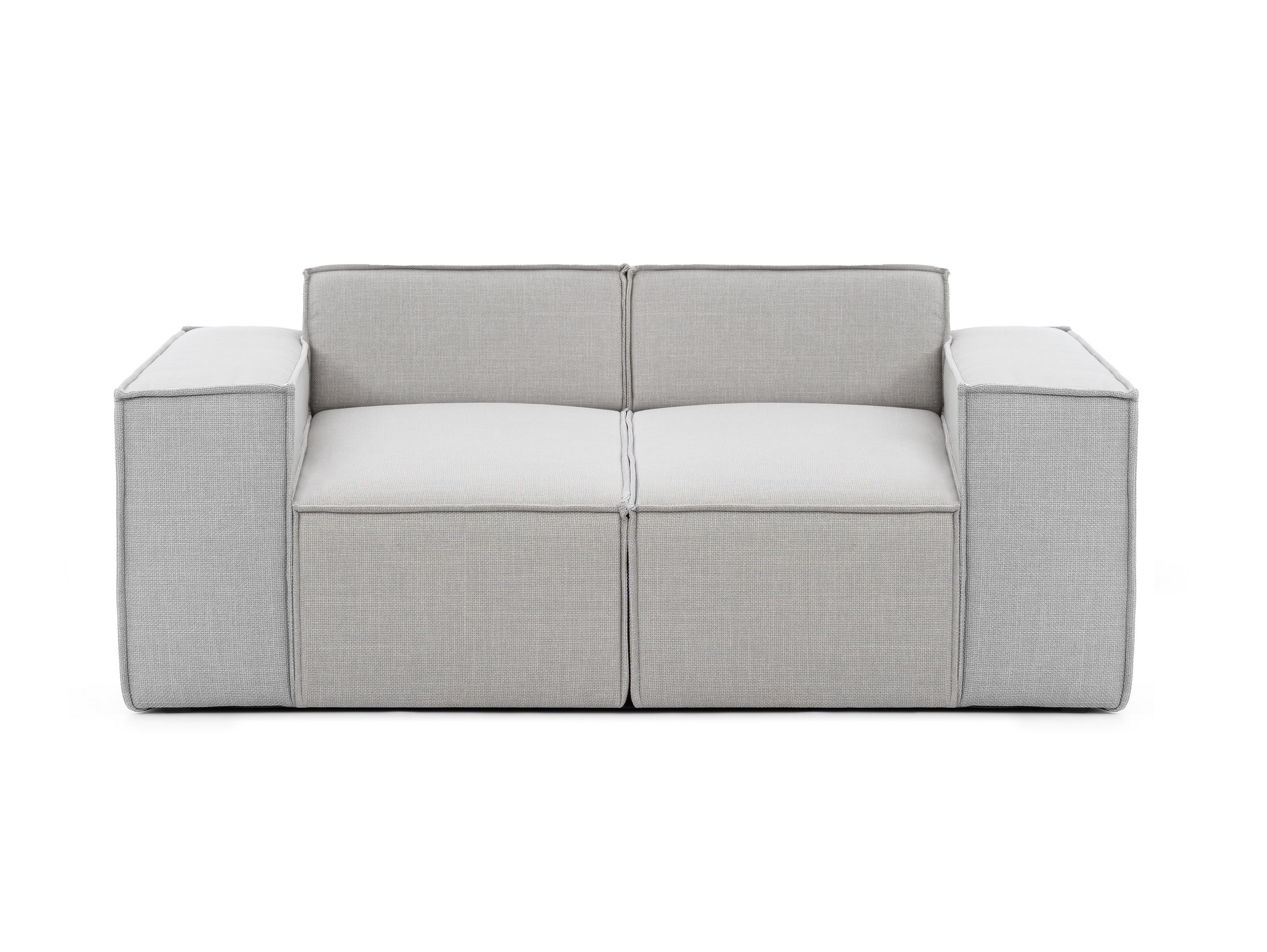 Sofa 2-Sitzer modern hellgrau