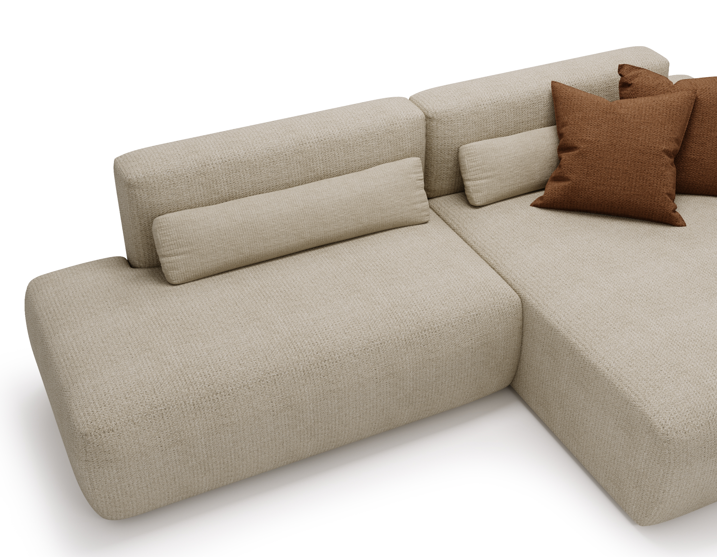 Ecksofa mit Schlaffunktion & Bettkasten Reve