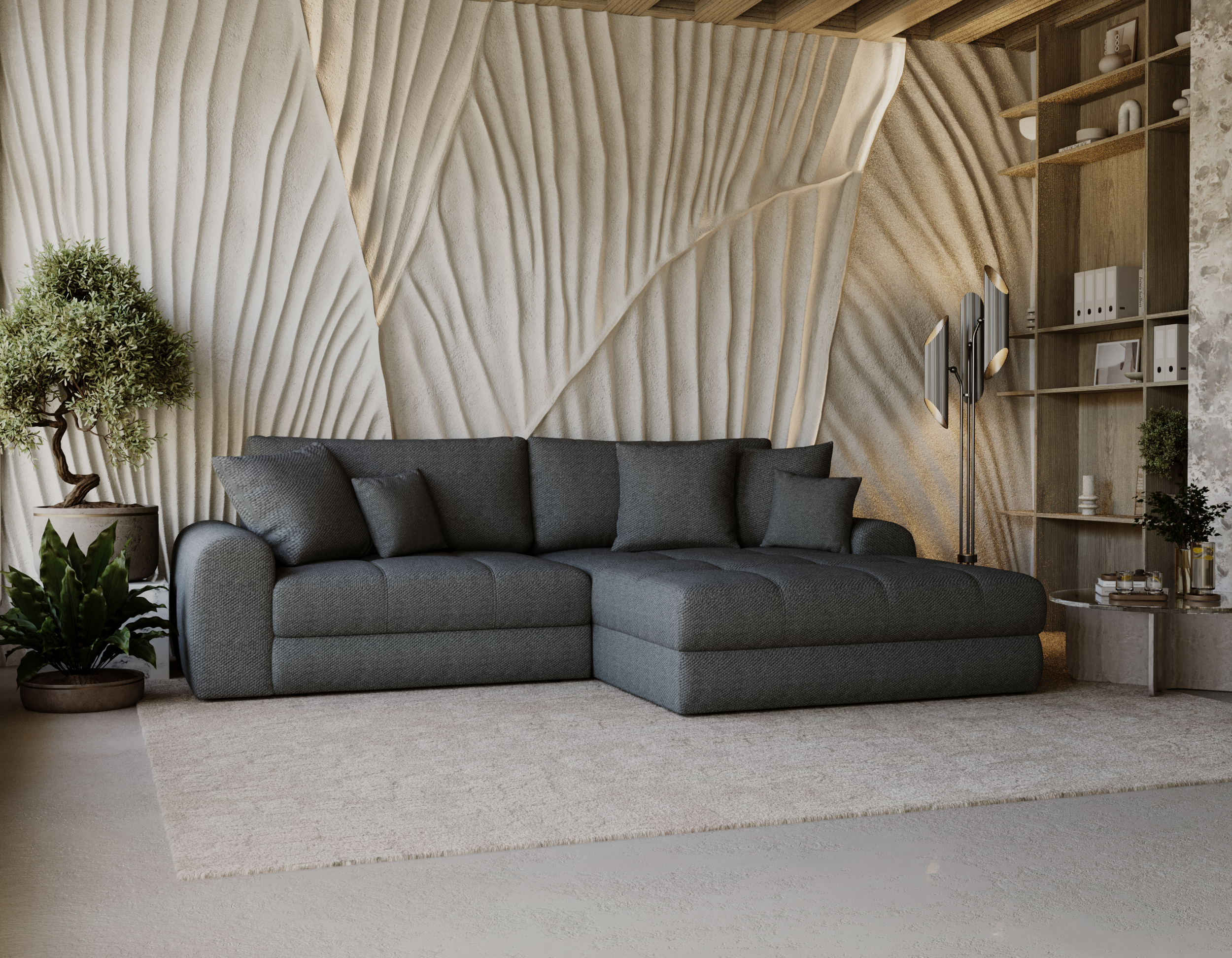 Ecksofa mit Schlaffunktion & Bettkasten Lorson