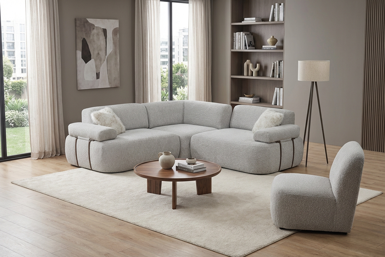 Ecksofa Emir mit verstellbarer Sitztiefe