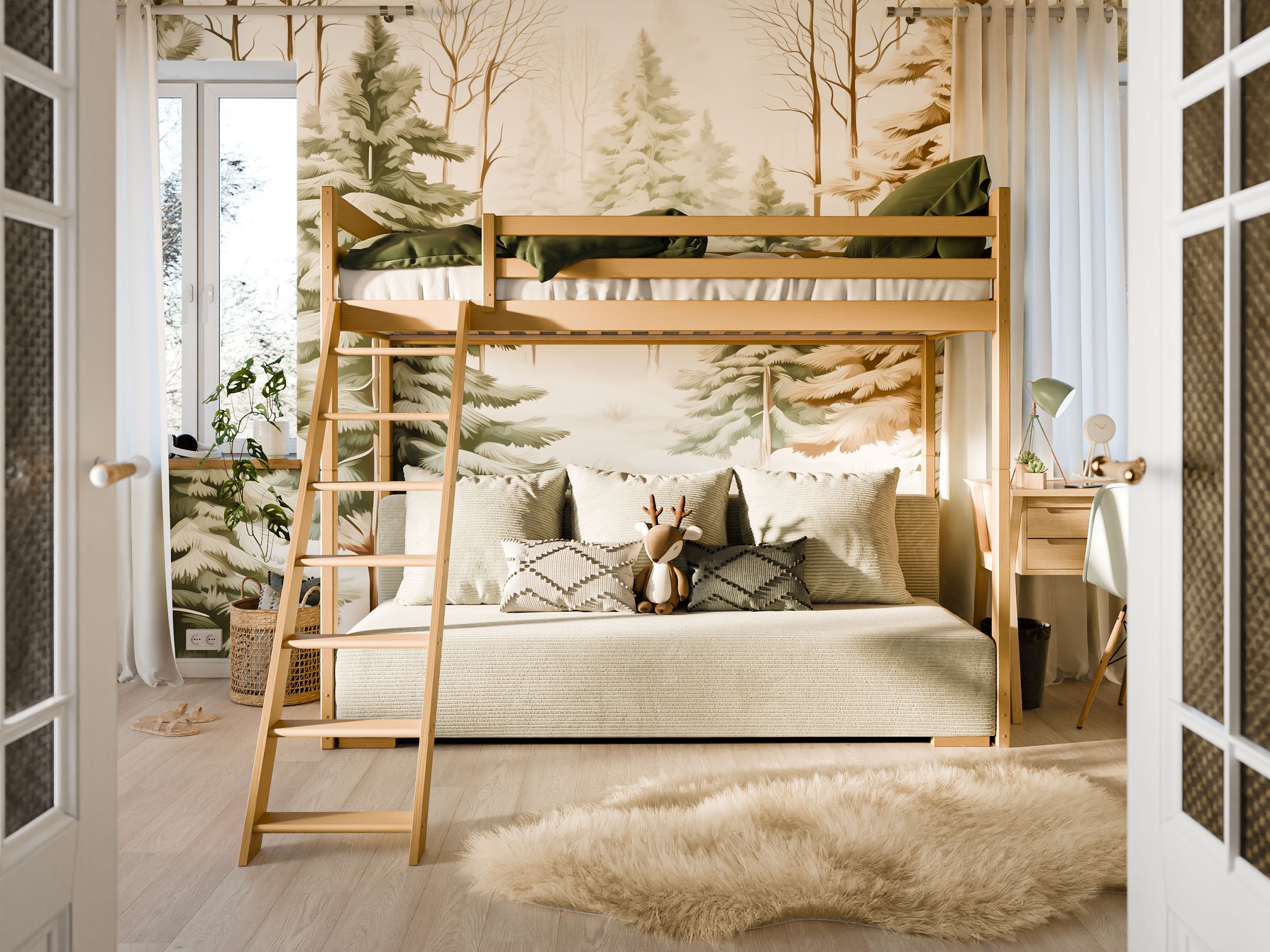 Hochbett mit Sofa Hochbett mit Sofa