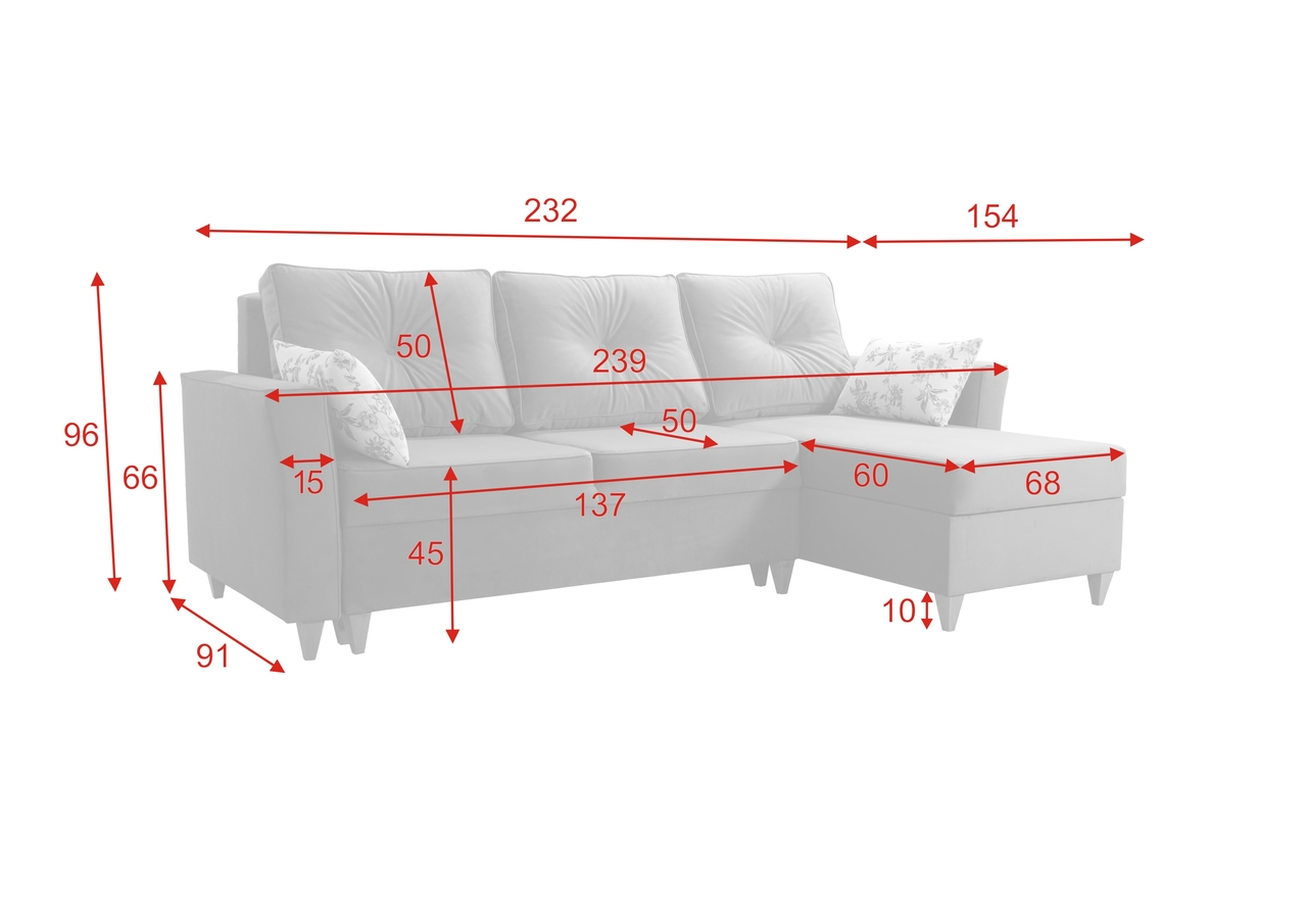 Eckschlafsofa mit Bettkasten Steffan