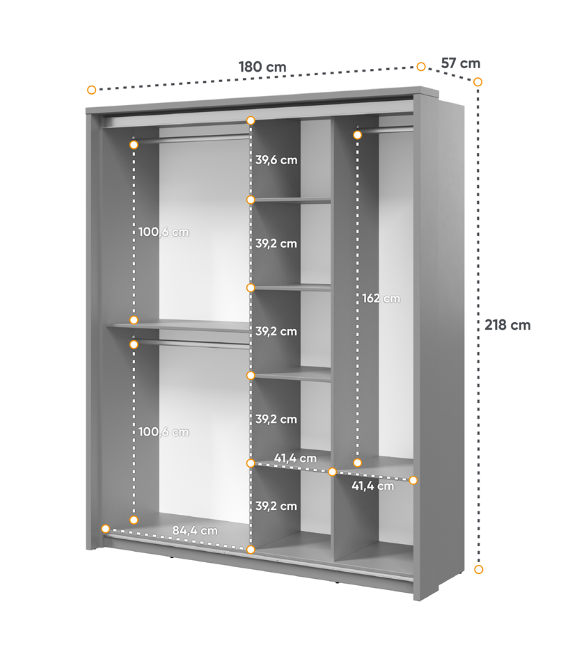 Kleiderschrank mit Spiegel AR-17