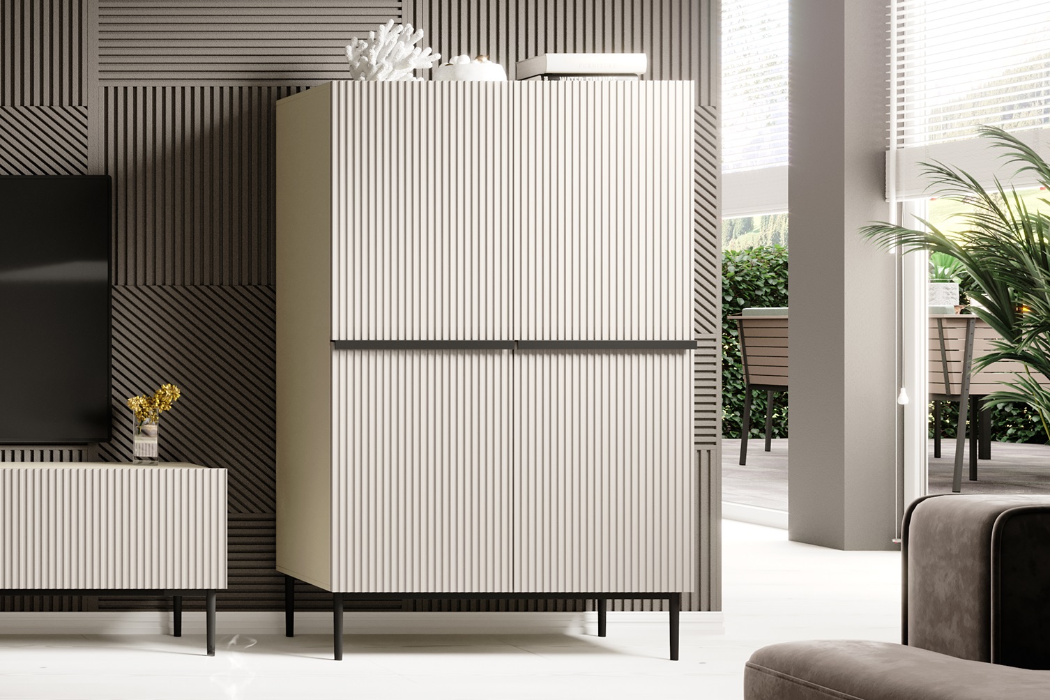 Highboard beige Nicole