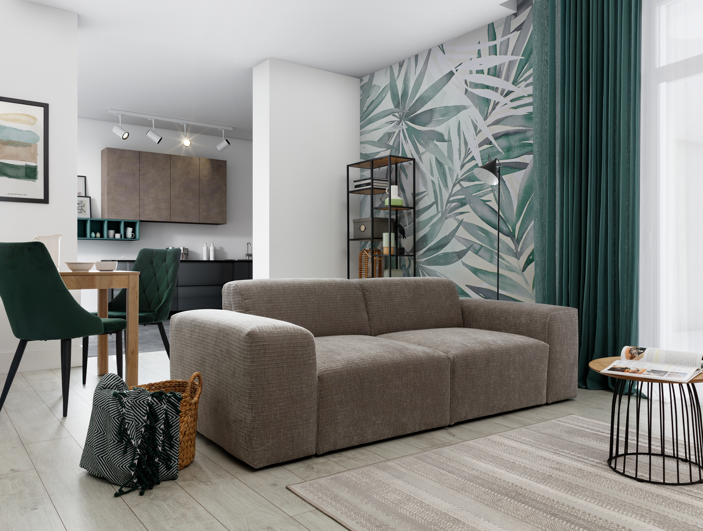 Sofa minimalistisch Zeus taupe