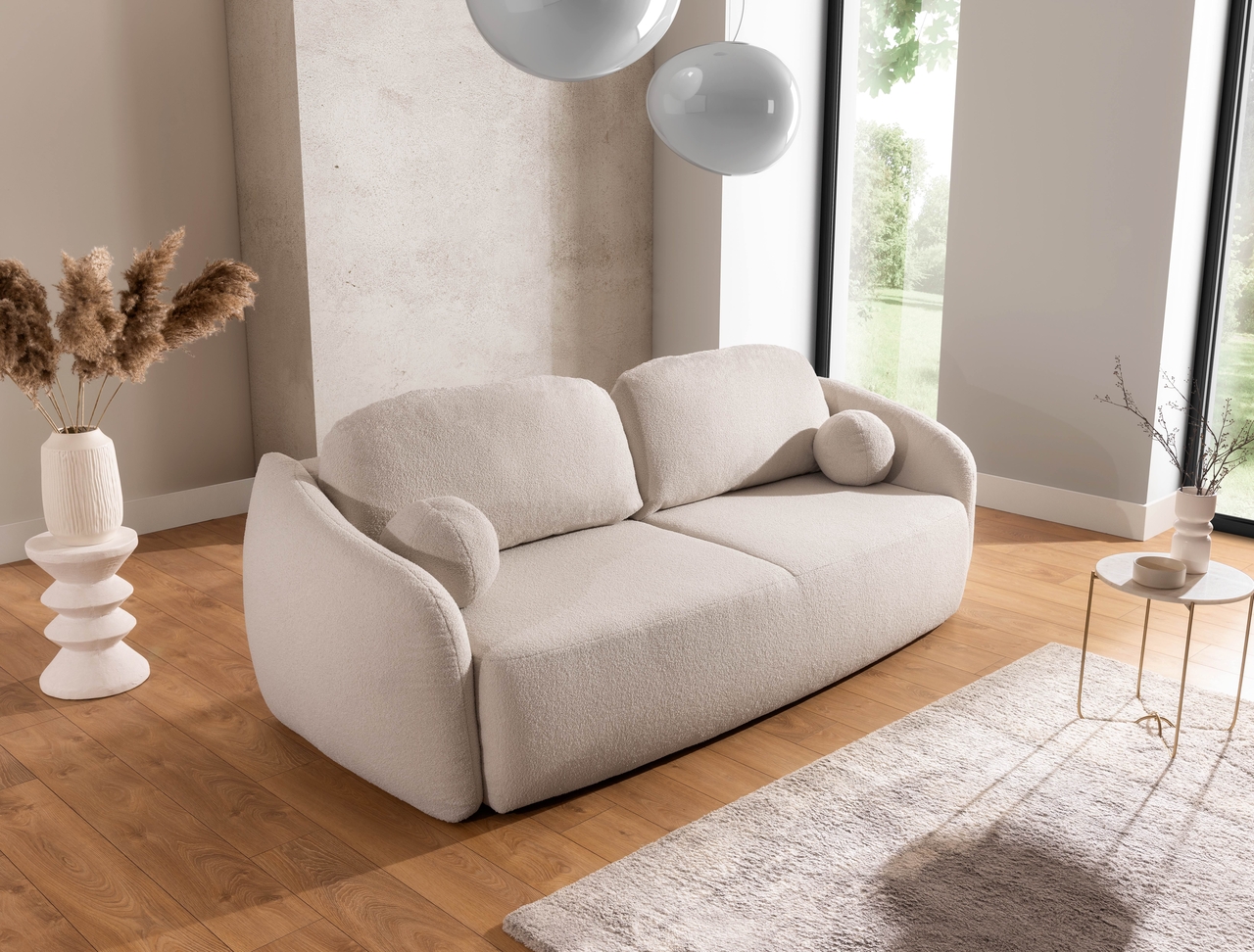 Schlafsofa mit Bettkasten Safran