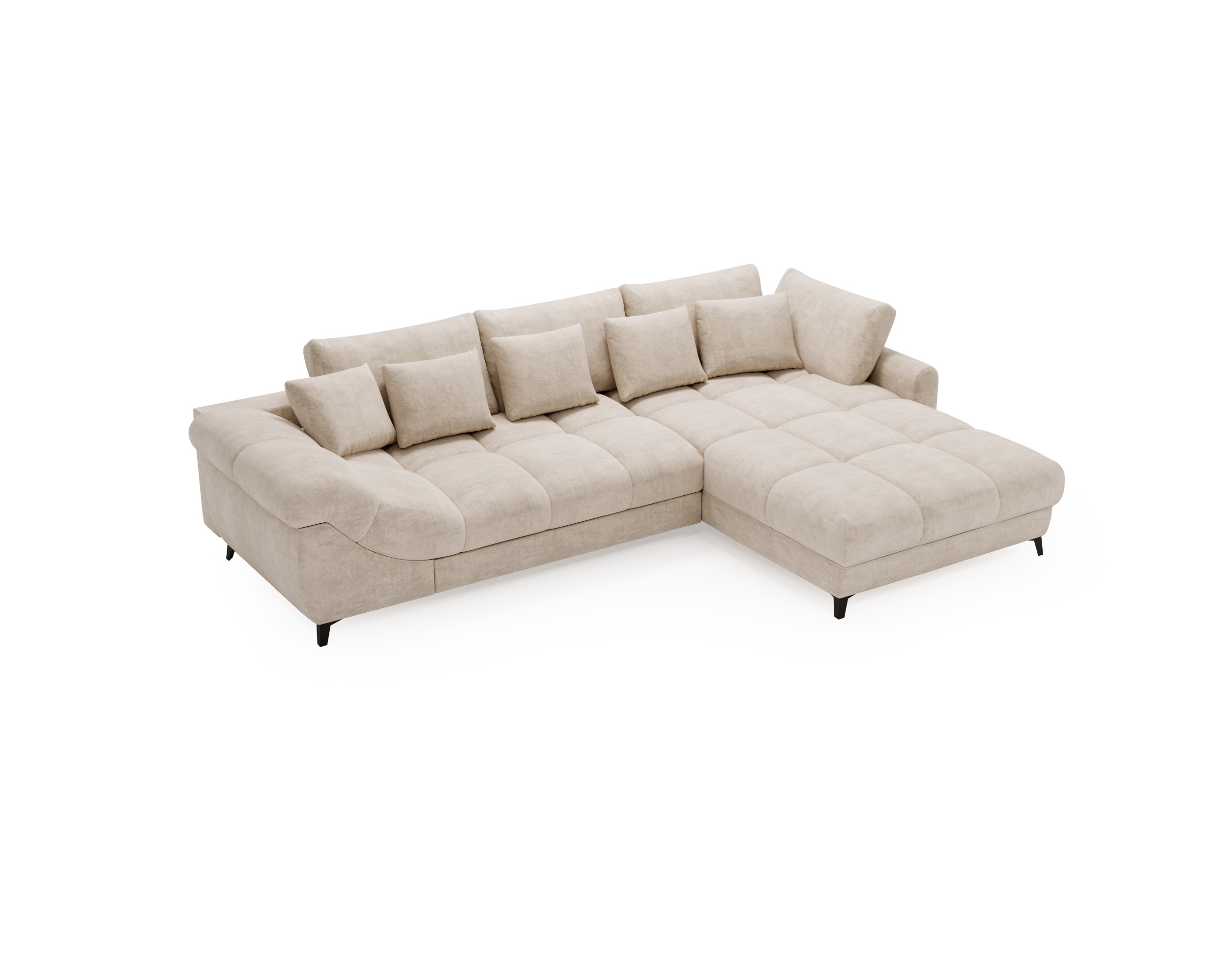 Ecksofa mit Schlaffunktion & Bettkasten Lettica