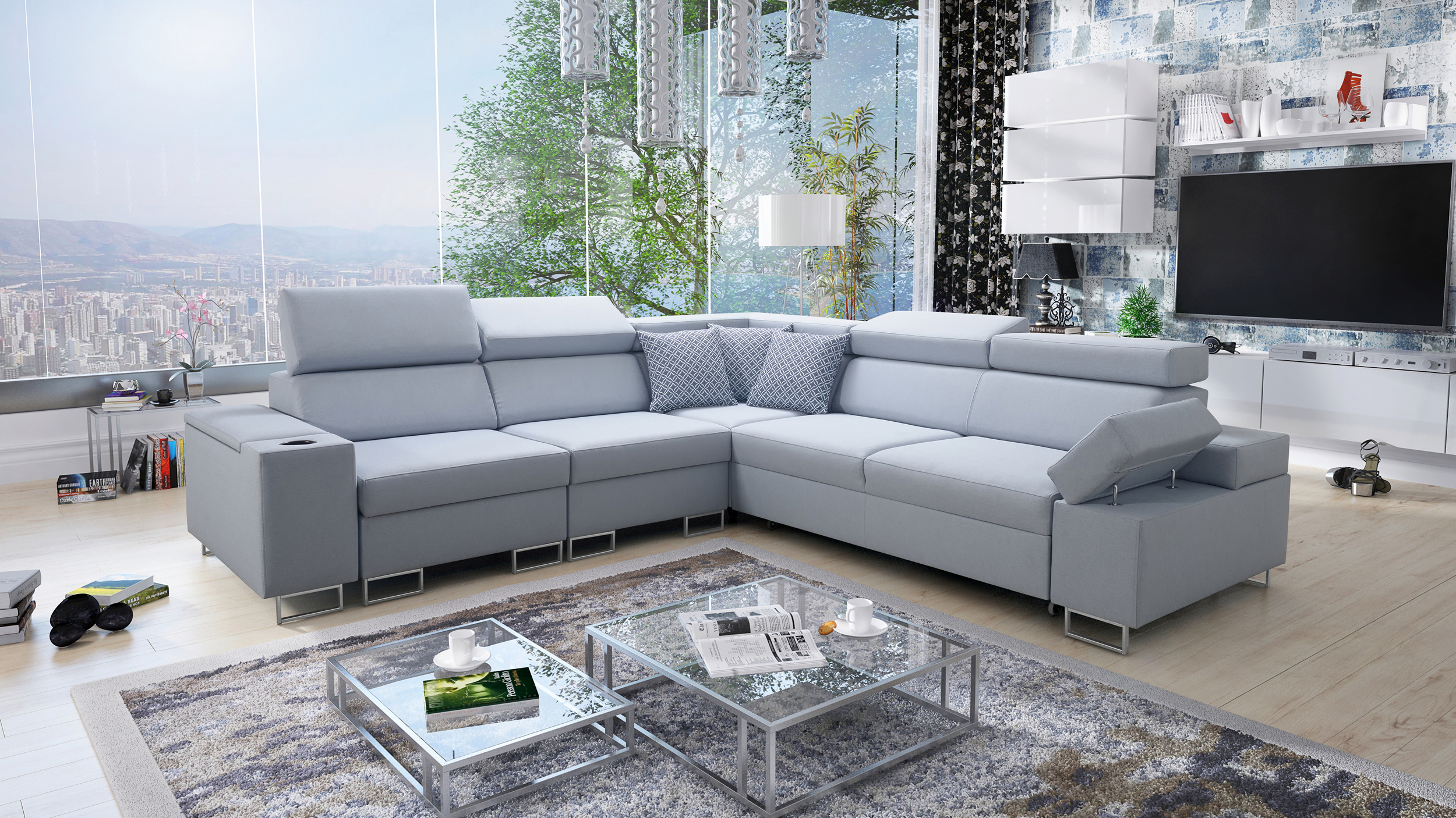 Eckschlafsofa Giovanna L2