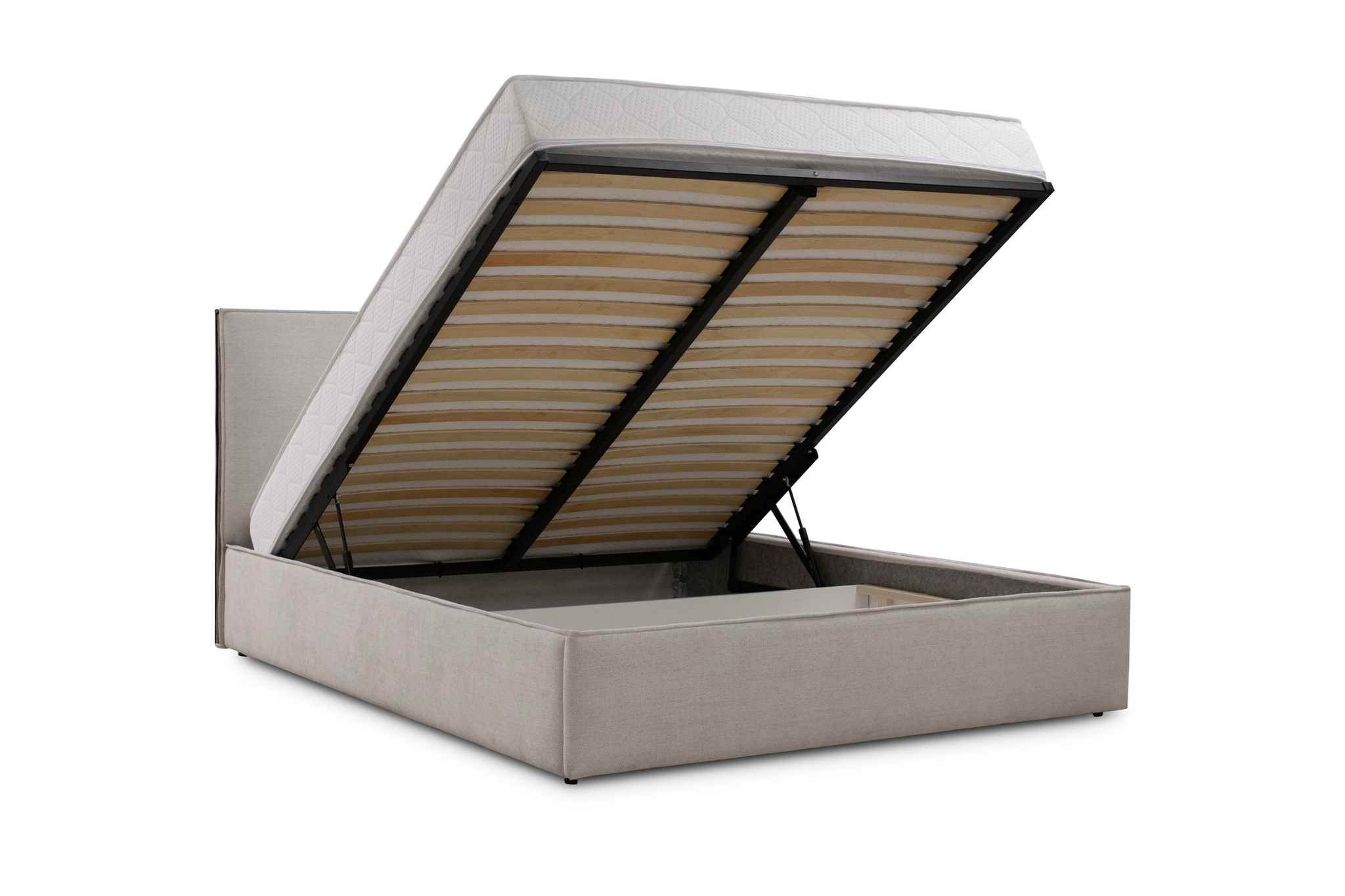 Polsterbett mit Bettkasten 180x200 Bianco