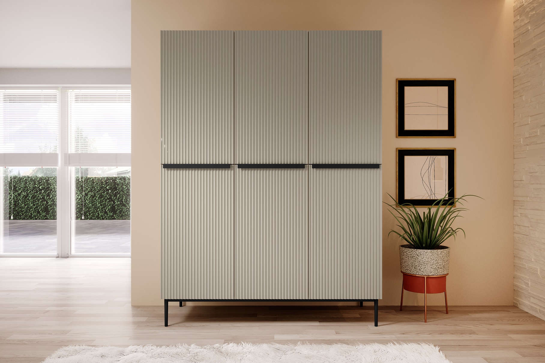 Kleiderschrank Beige Nicole 3D Kleiderschrank Beige Nicole 3D