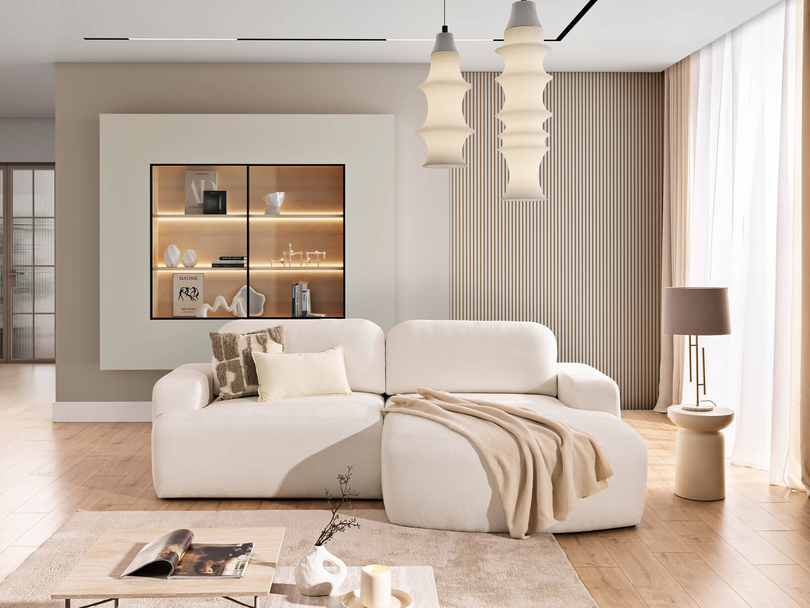 Ecksofa mit Schlaffunktion & Bettkasten Alma