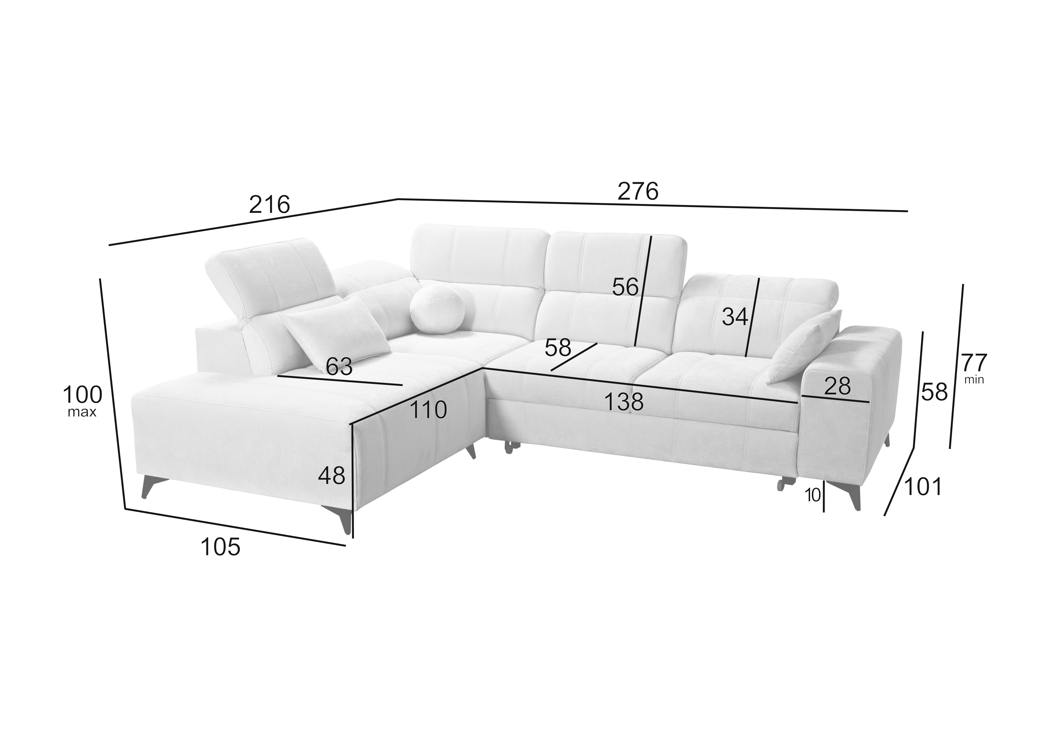 Eckschlafsofa Francesco II