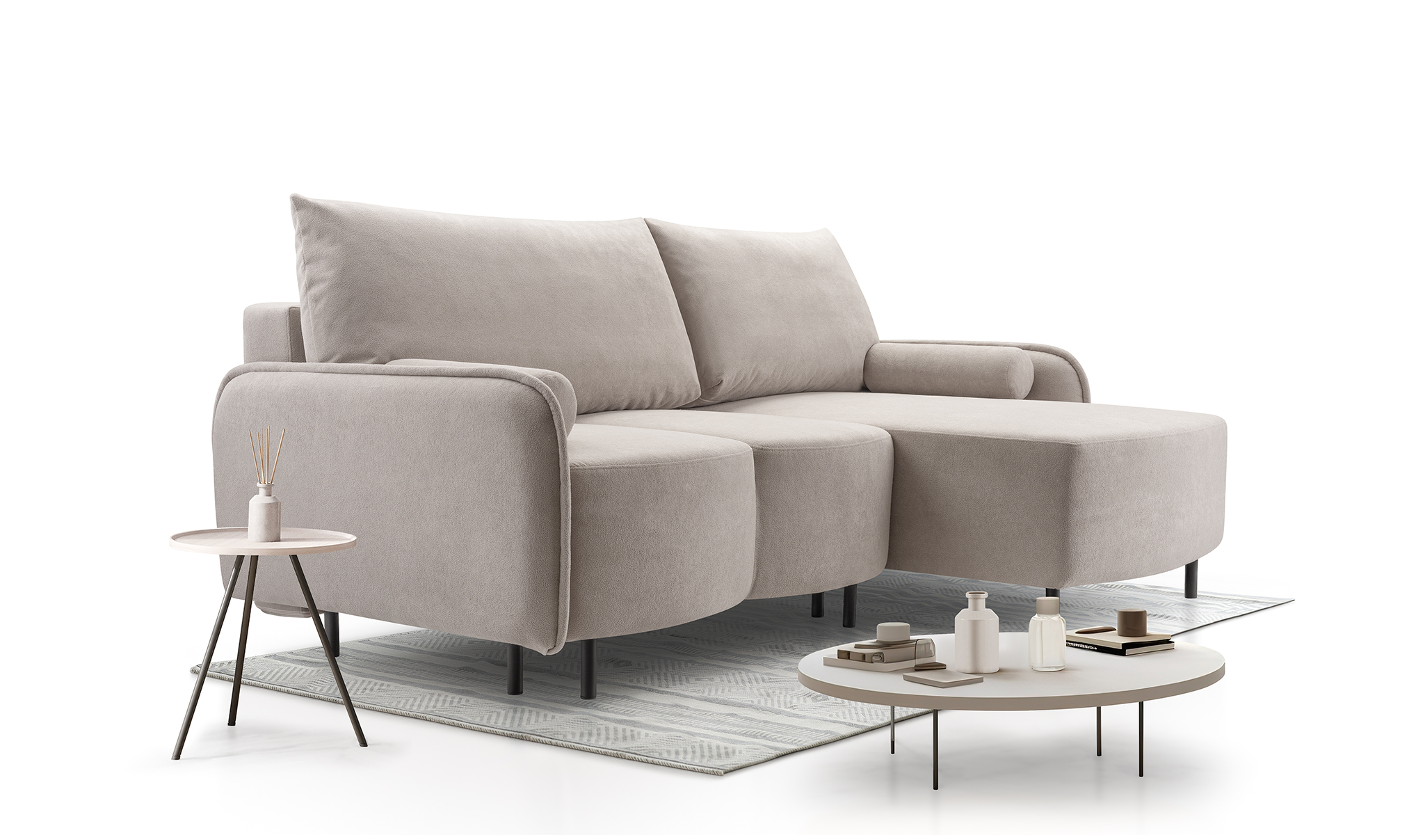 Eckschlafsofa mit Bettkasten Flori Eckschlafsofa mit Bettkasten Flori