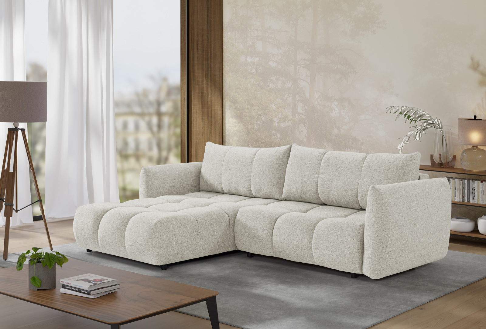 Eckschlafsofa Ligonia mit Bettkasten