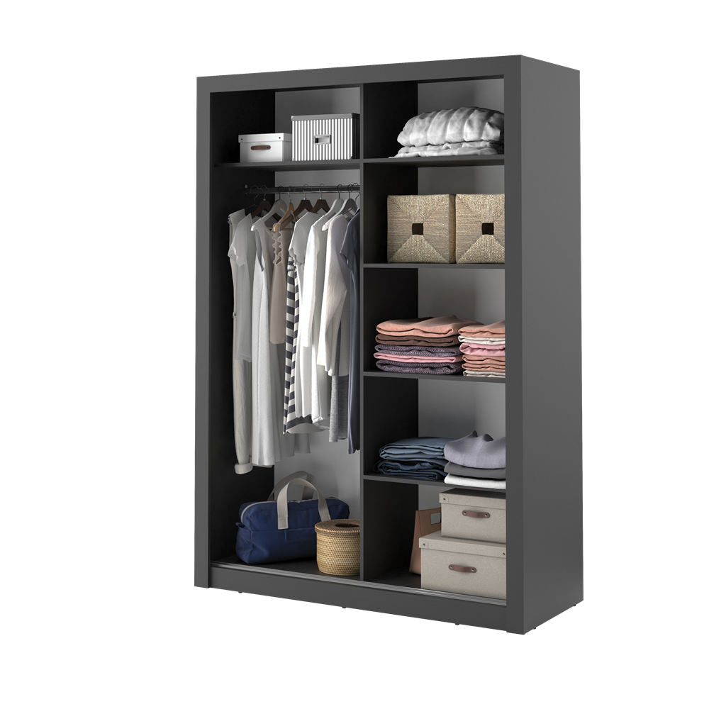 Kleiderschrank schwarz AR-04