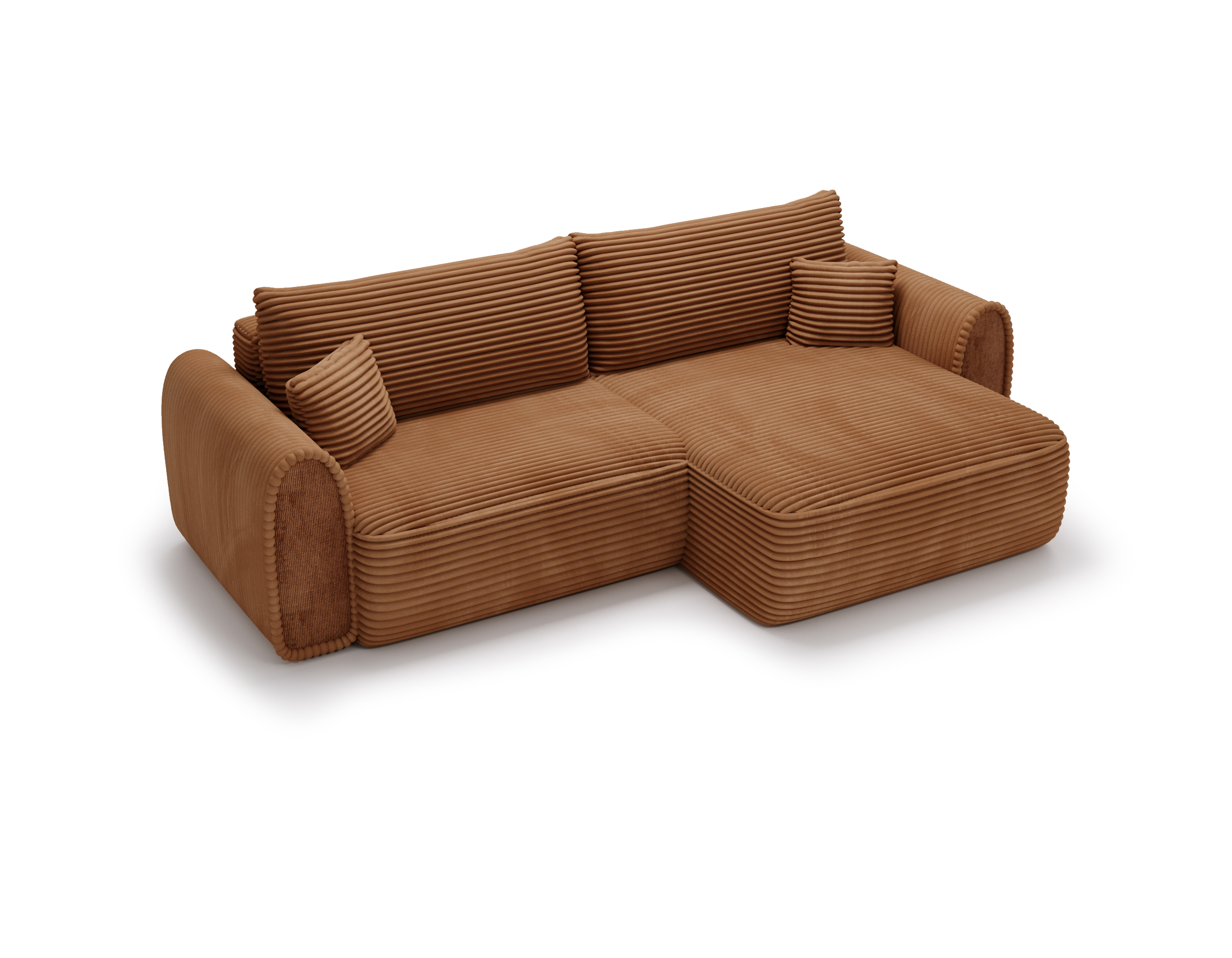 Cord Ecksofa mit Schlaffuktion & Bettkasten Nella