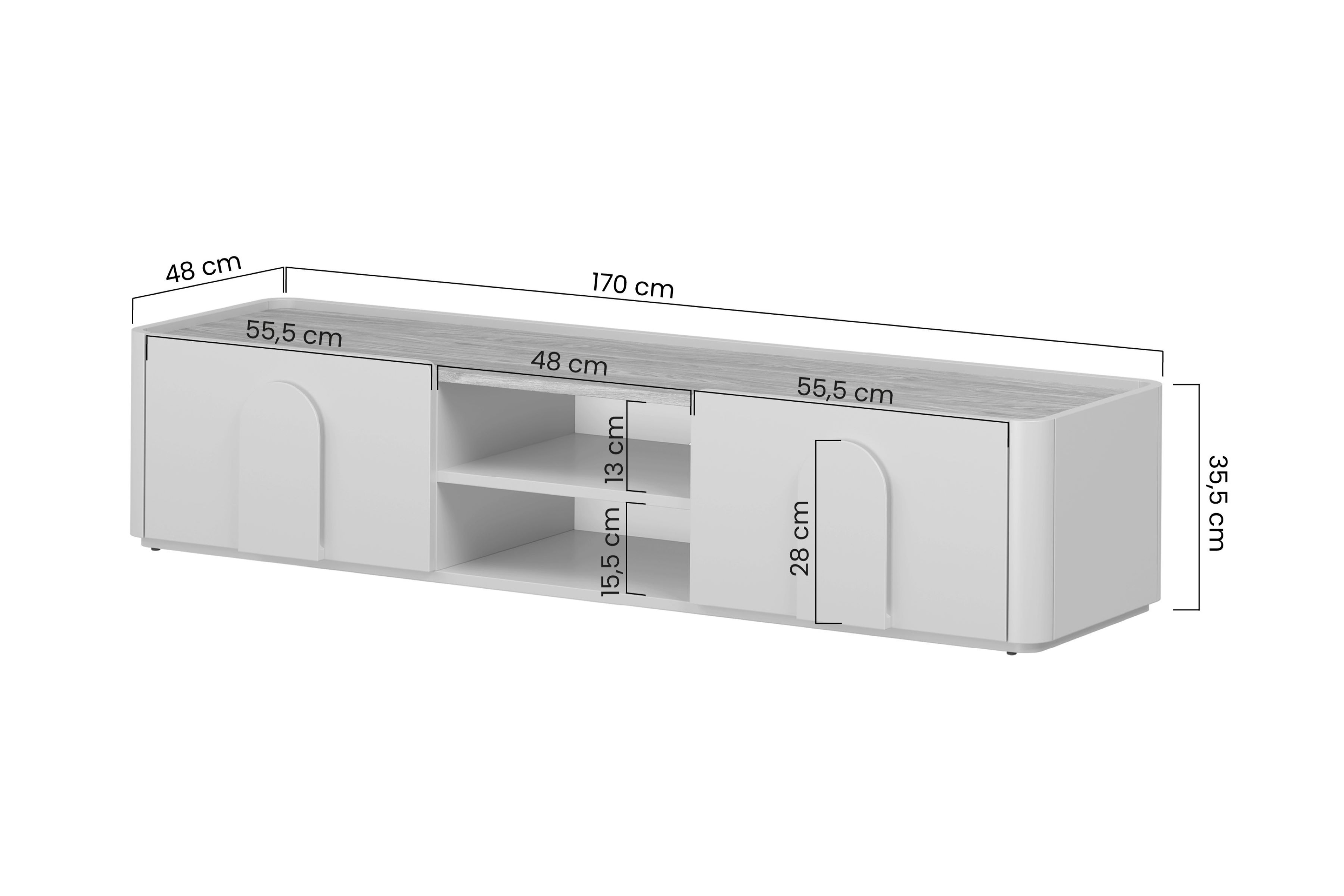 TV-Lowboard beige Amilio