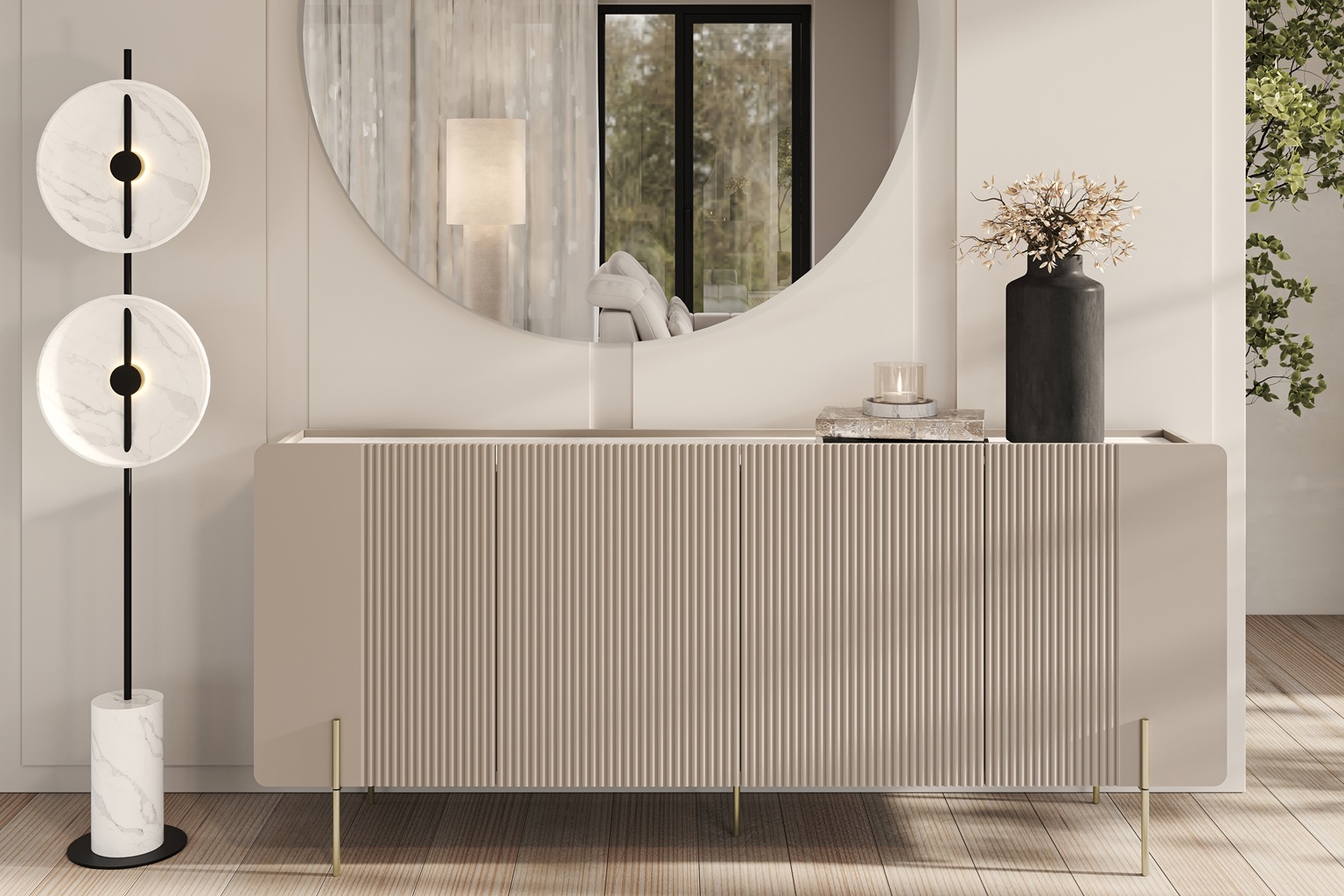 Kommode beige Malmi 200