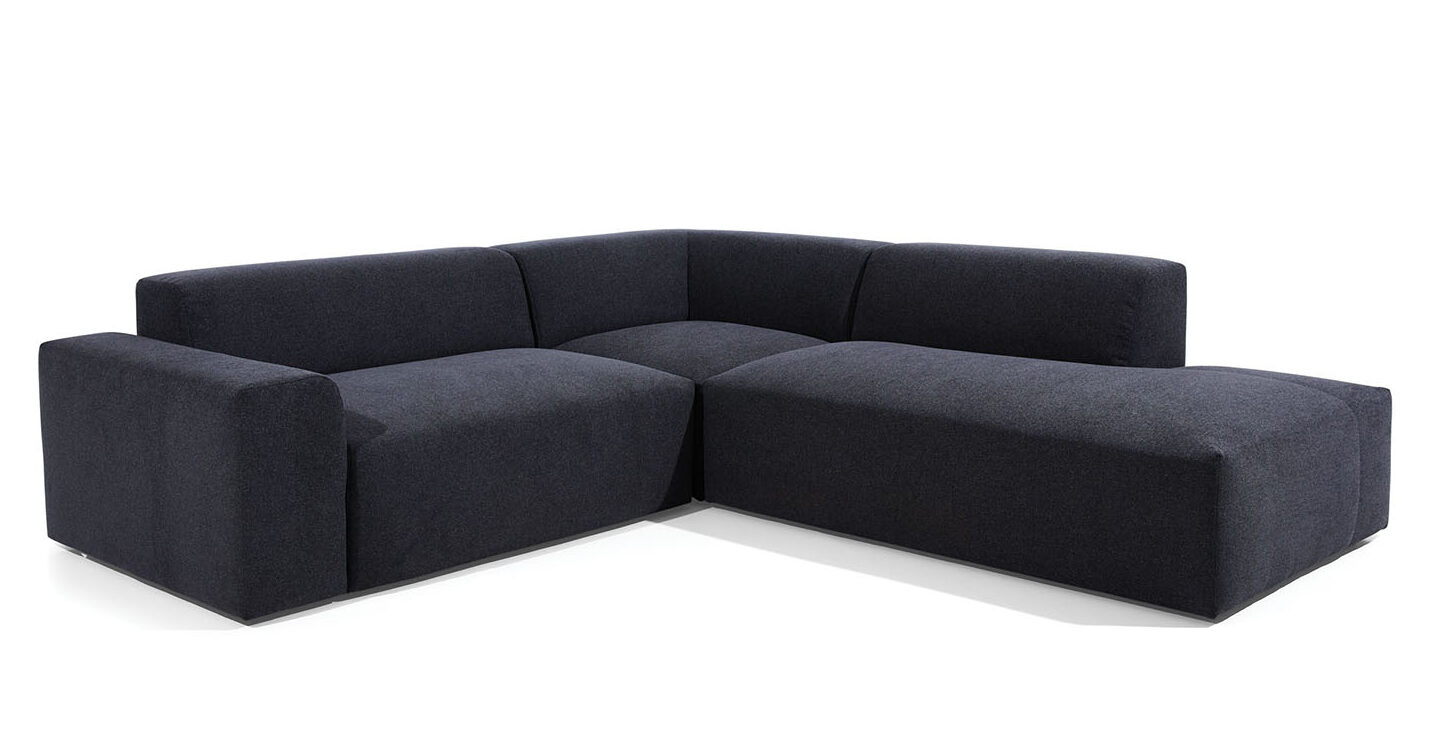 Sofa L-Form schwarz Zeus XL