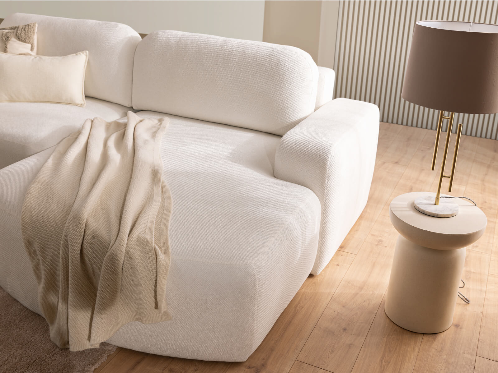 Ecksofa mit Schlaffunktion & Bettkasten Alma