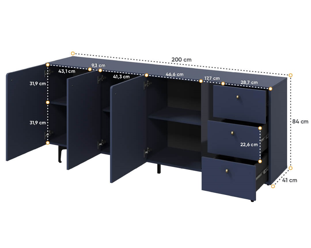 Sideboard blau CS-03