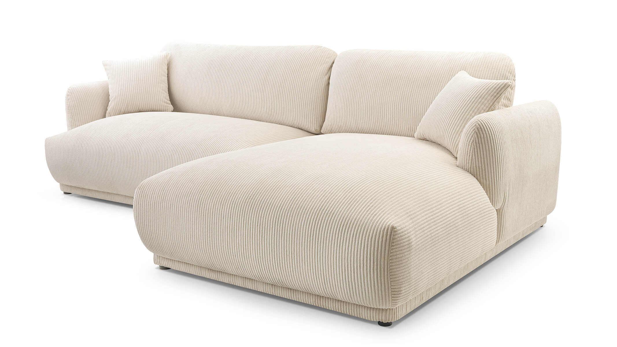  Ecksofa Cord Beige Charlie
