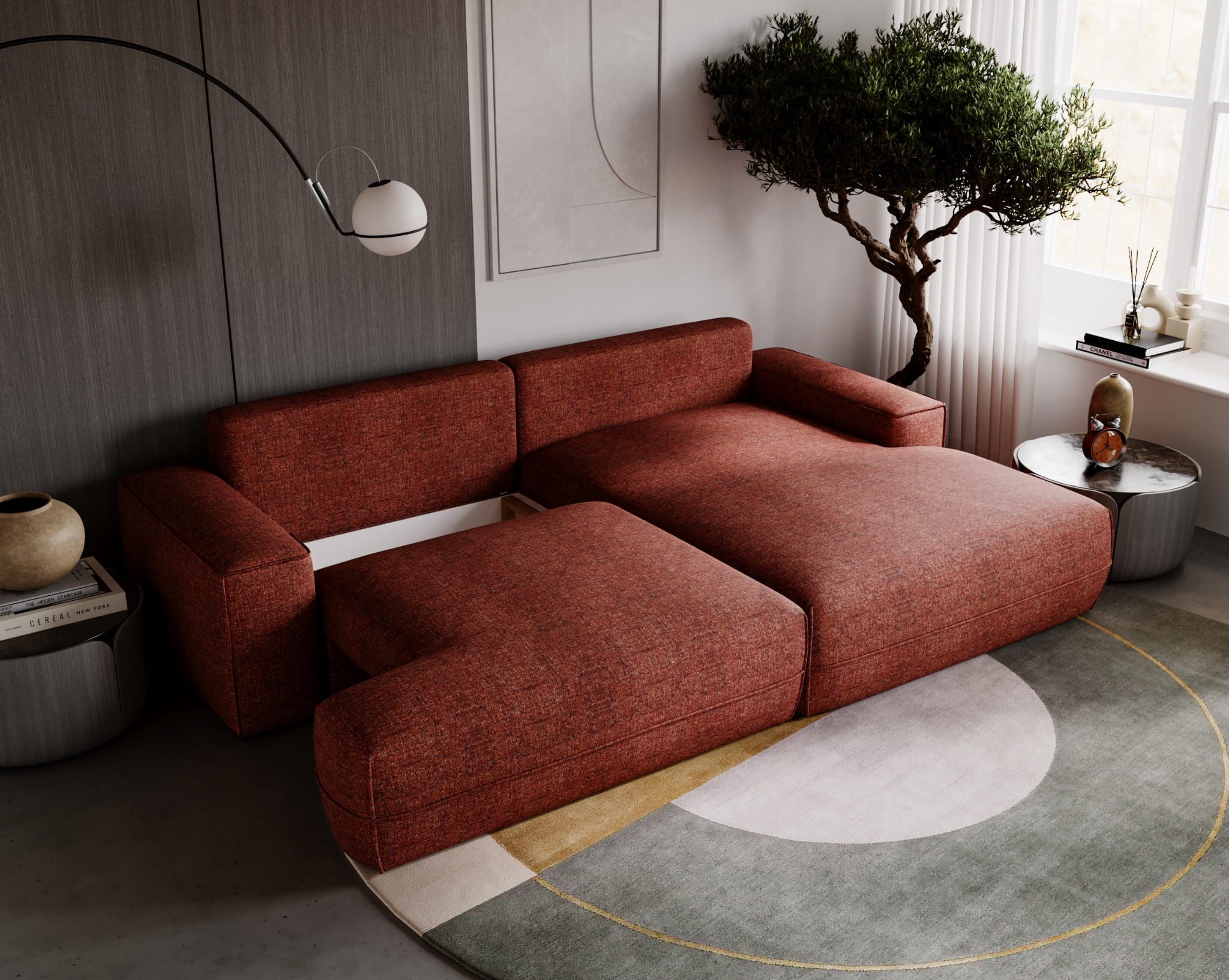 Ecksofa mit Schlaffunktion & Bettkasten Fresh