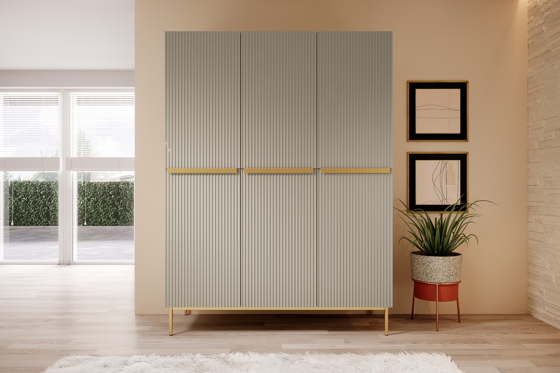 Kleiderschrank Beige Nicole 3D Kleiderschrank Beige Nicole 3D