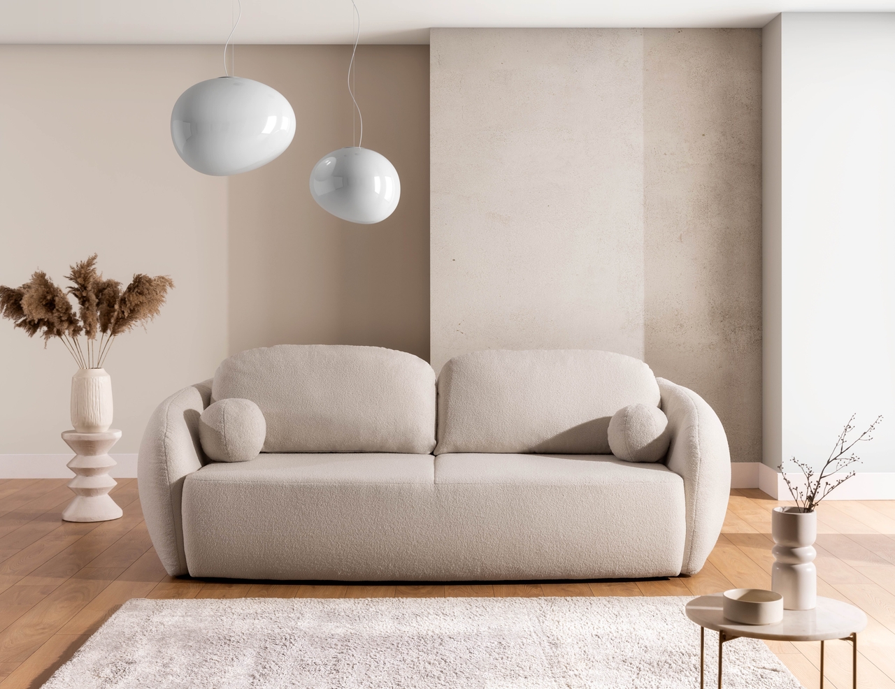 Schlafsofa mit Bettkasten Safran