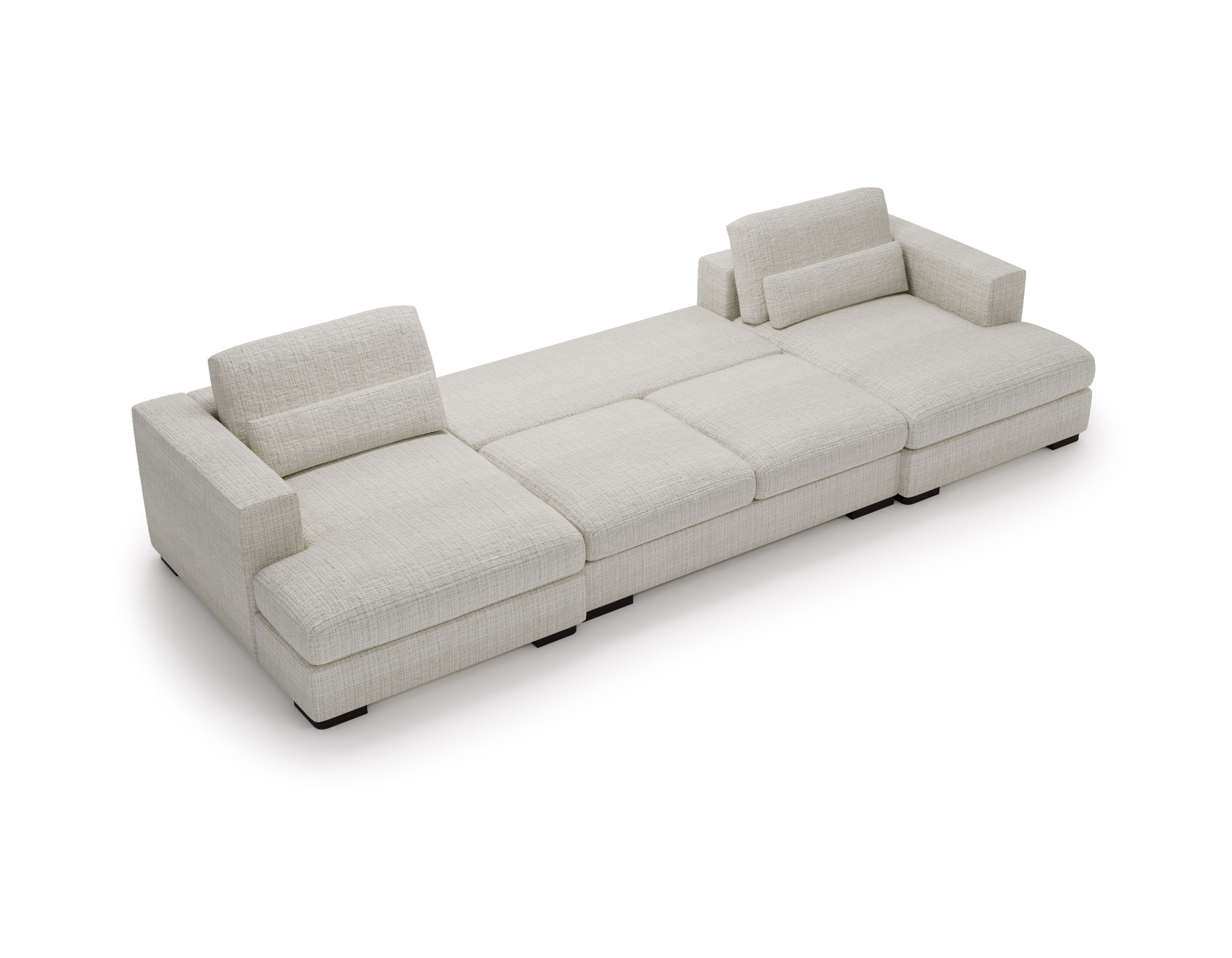 U-Sofa mit Schlaffunktion & Bettkasten Nova