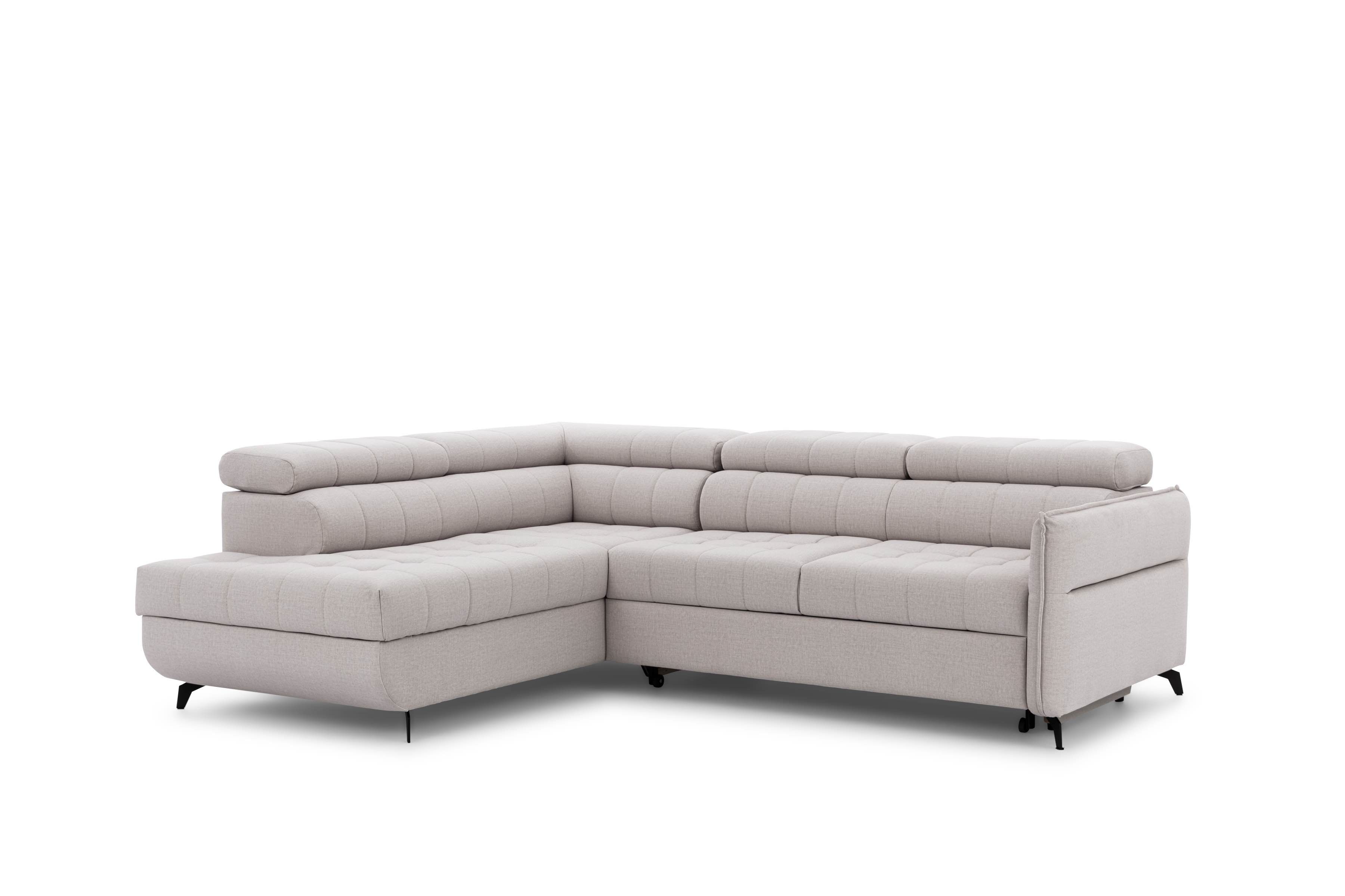 Ecksofa mit Schlaffunktion & Bettkasten Elarias